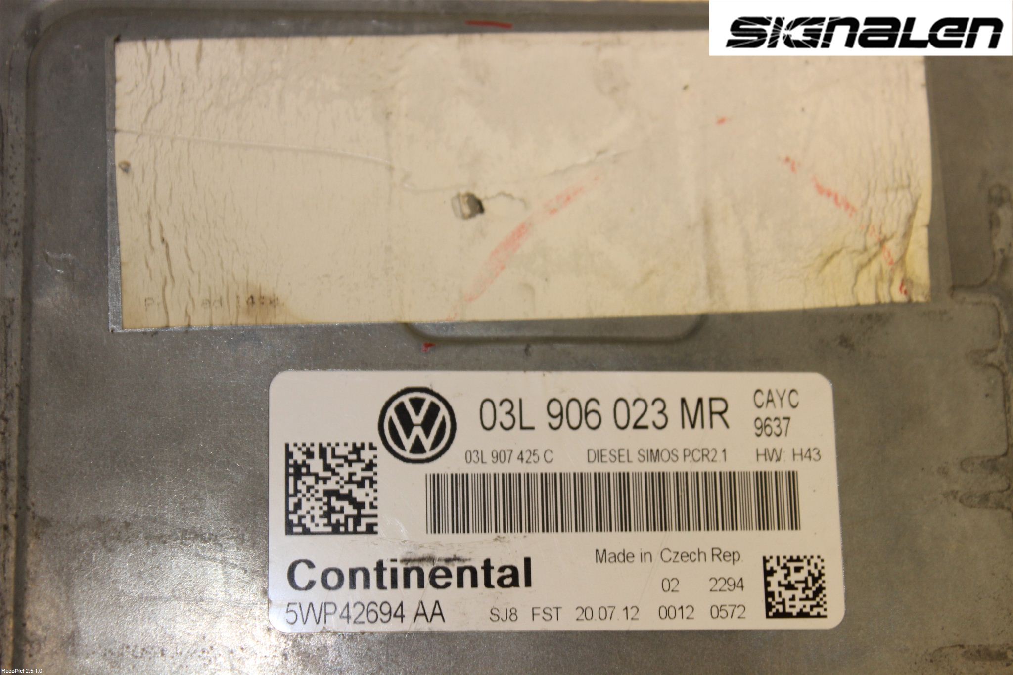 Volkswagen VW GOLF VI 09-13 Styreenhet Innsprøytning