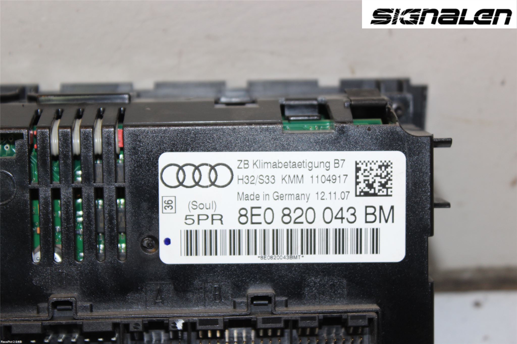 Audi A4/S4 05-07 Varme Ac Betjening-Display