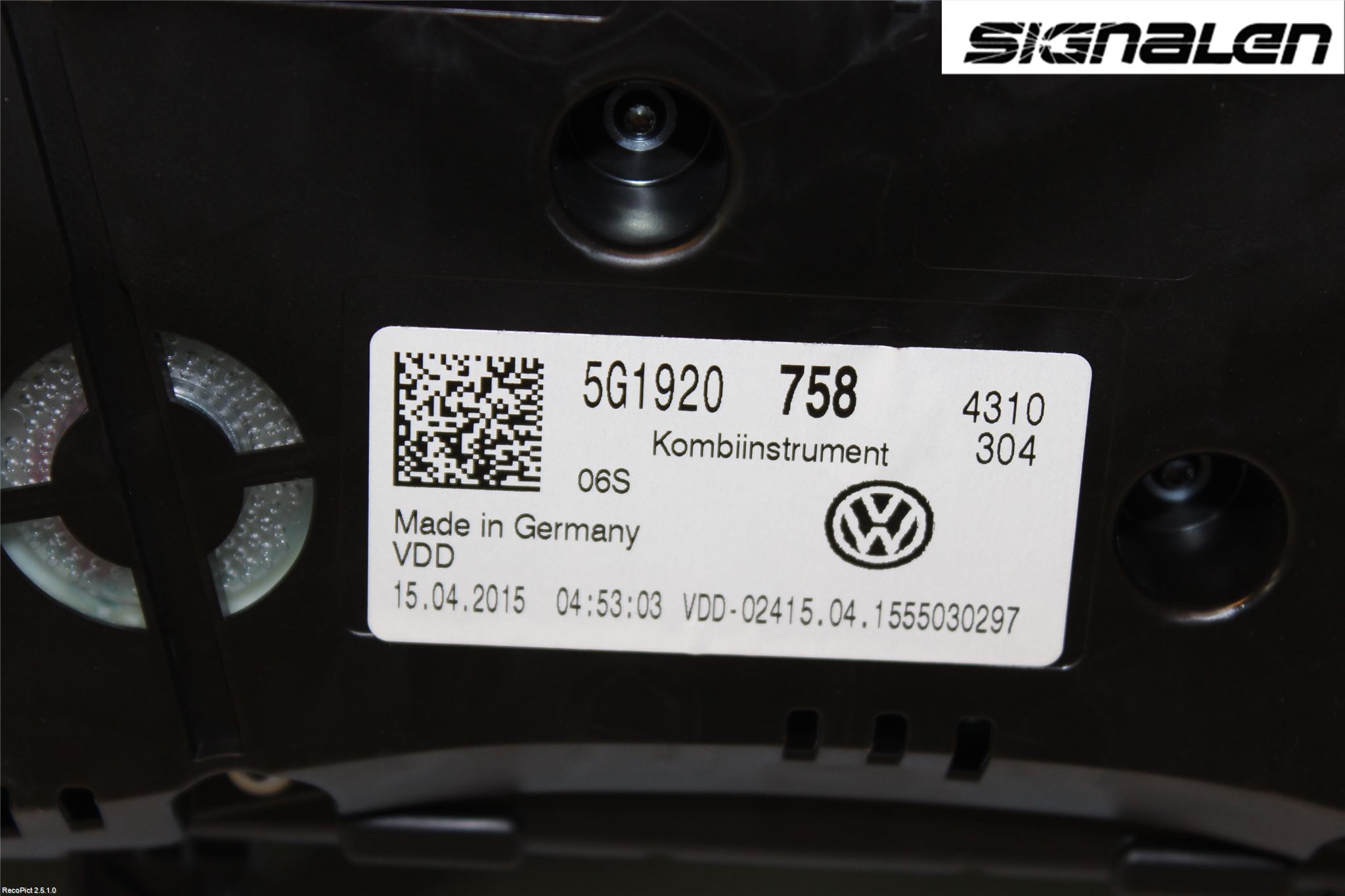 Volkswagen VW GOLF / E-GOLF VII 13-20 Instr Kombinert