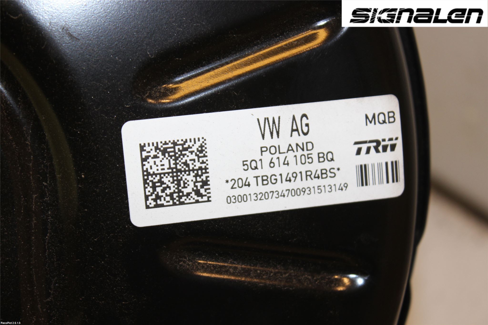 Volkswagen VW GOLF / E-GOLF VII 13-20 Bremseservo