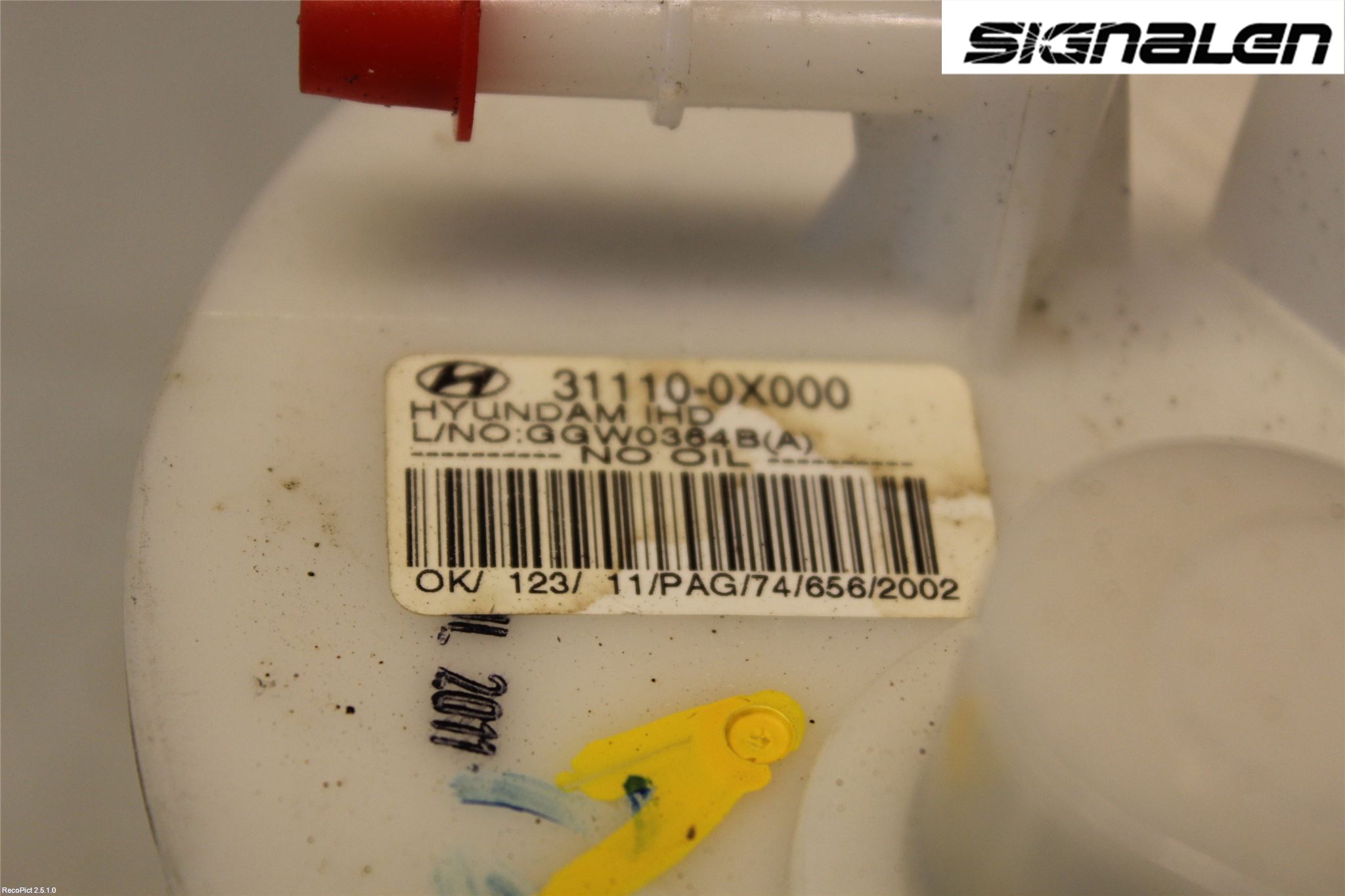 Hyundai i10 PA 08-13 Drivstoffpumpe Fødepumpe El