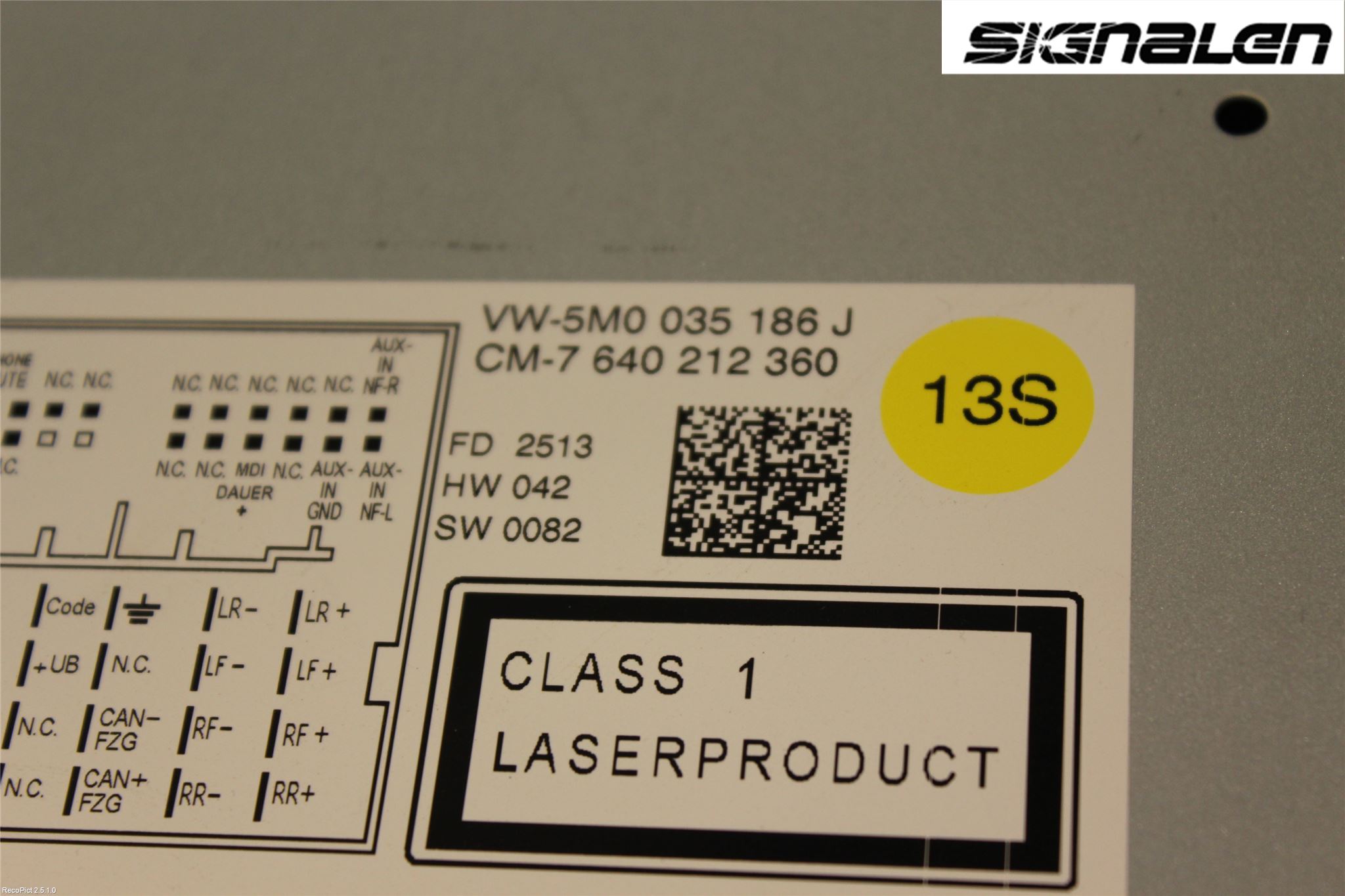 Volkswagen VW POLO 10-17 Stereo Radio