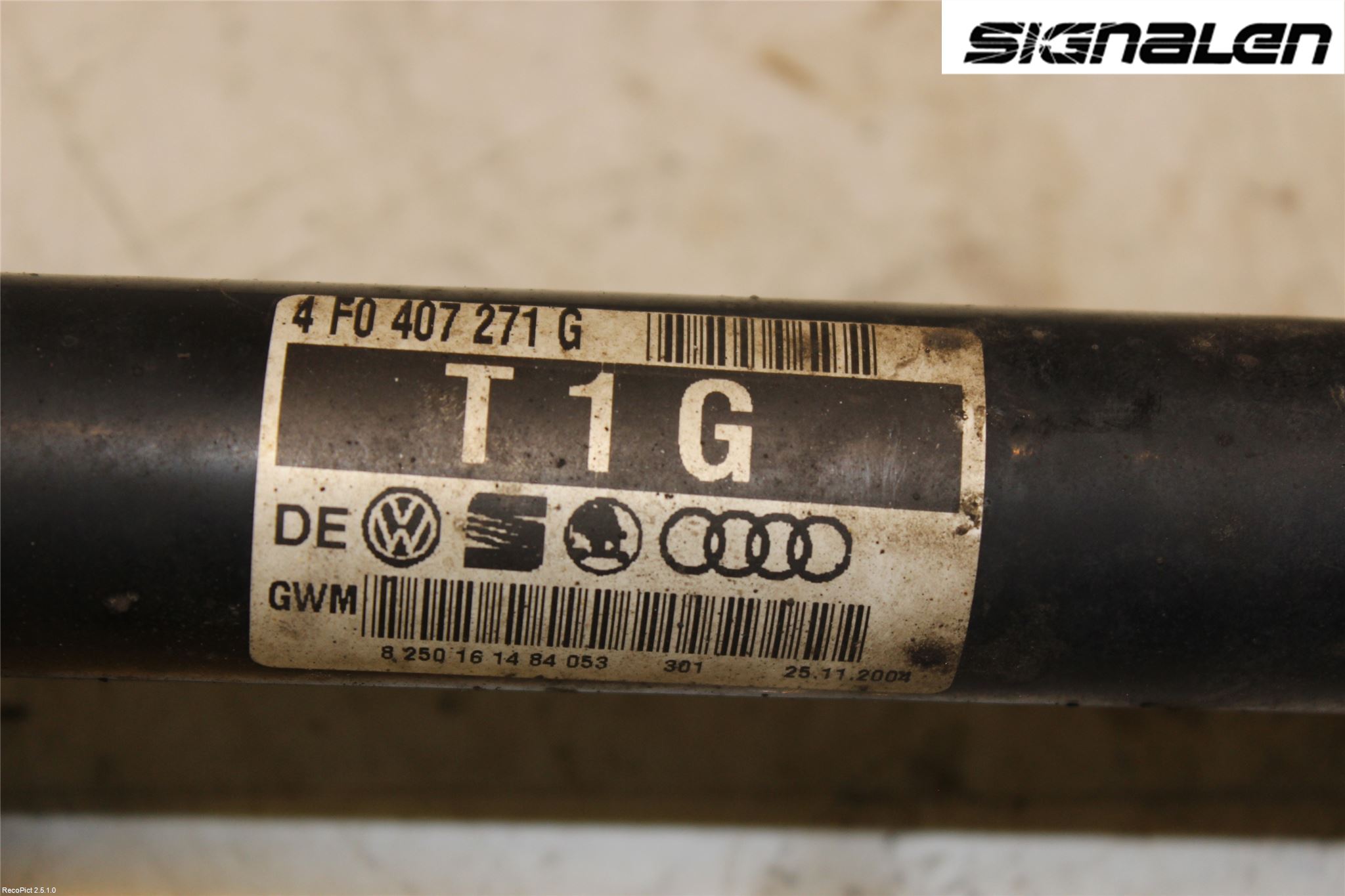 Audi A6/S6     05-11 Drivaksel Foran Kompl Venstre