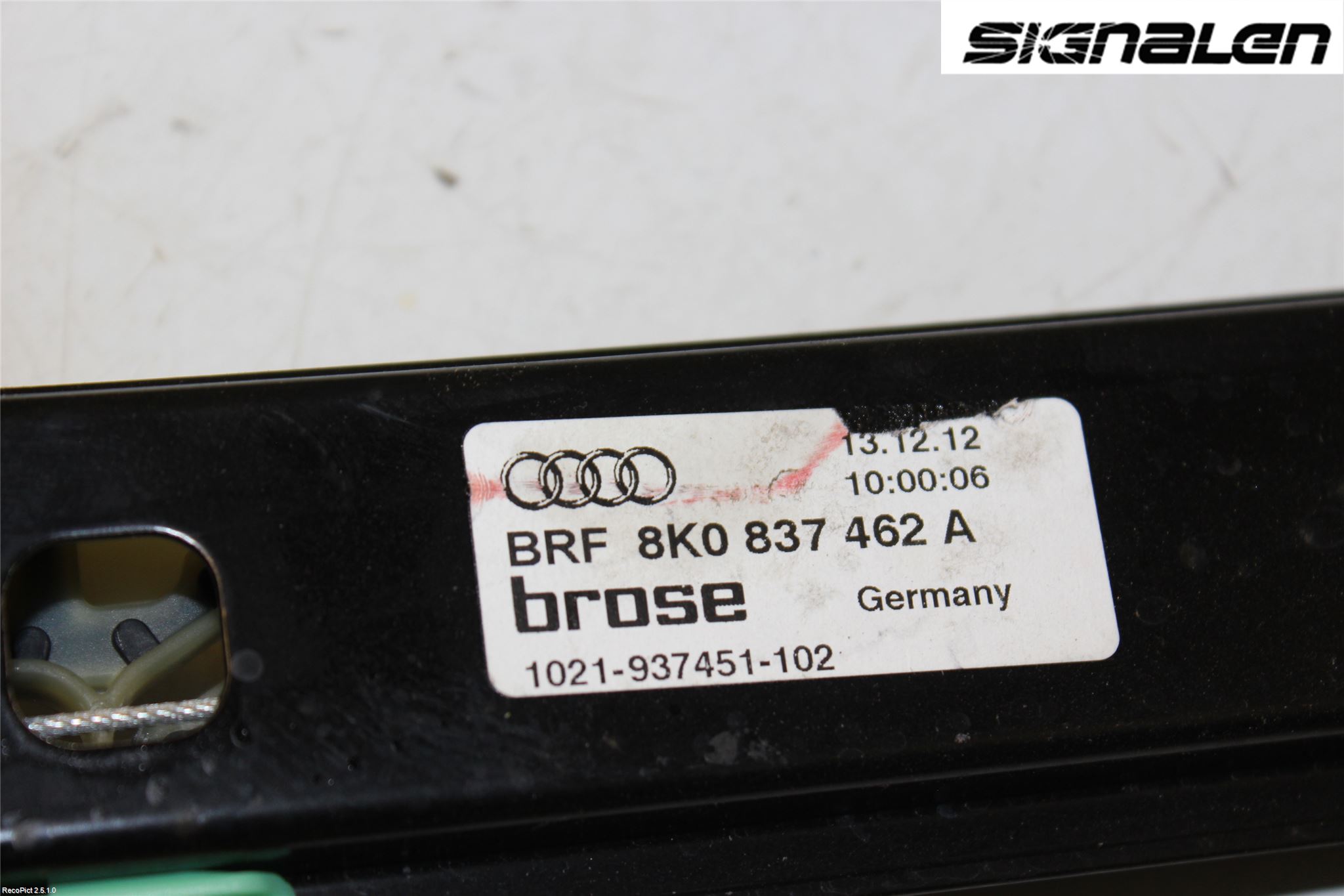 Audi A4 12-15 Vindusheis