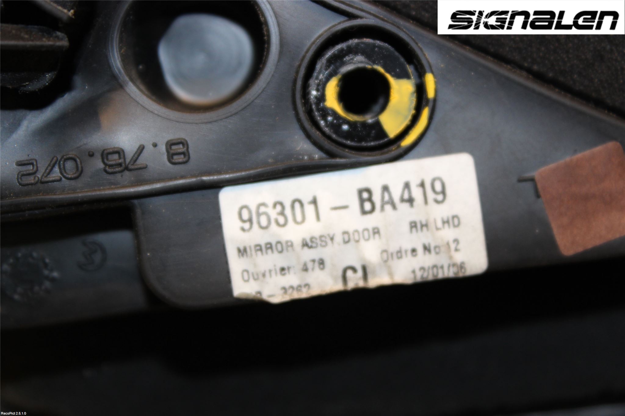 Nissan PRIMERA 02-07 Speil H M-El Justering