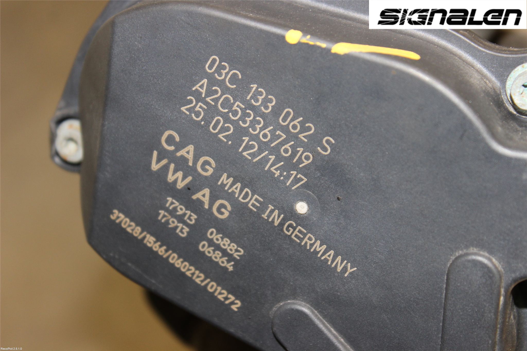 Volkswagen VW GOLF VI 09-13 Inns Spjeldhus