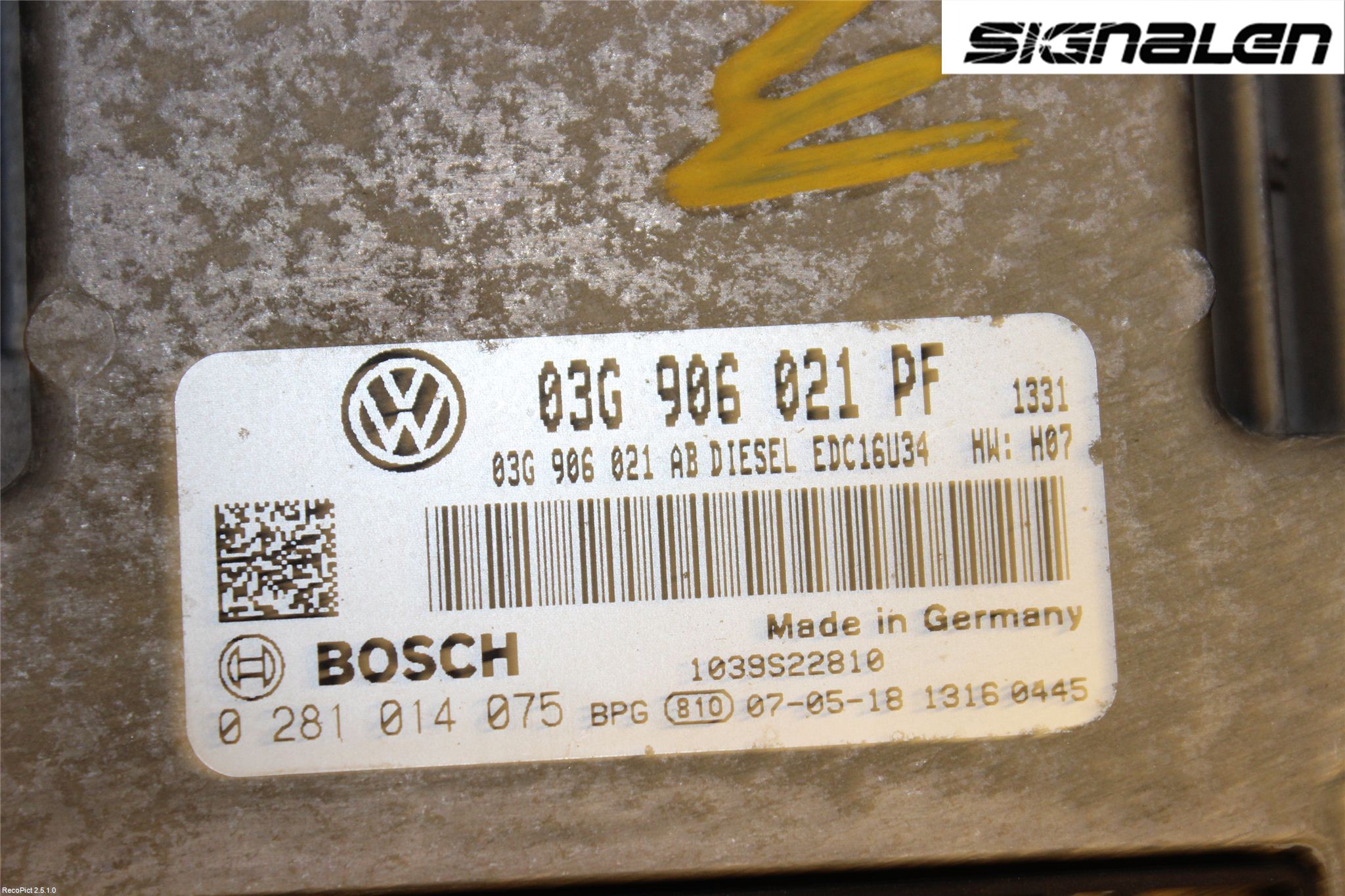 Volkswagen VW CADDY      04-10 Styreenhet Innsprøytning