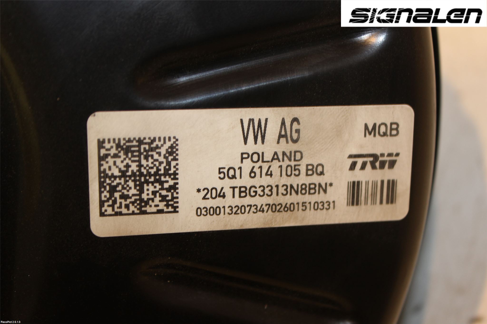 Volkswagen VW GOLF / E-GOLF VII 13-20 Bremseservo
