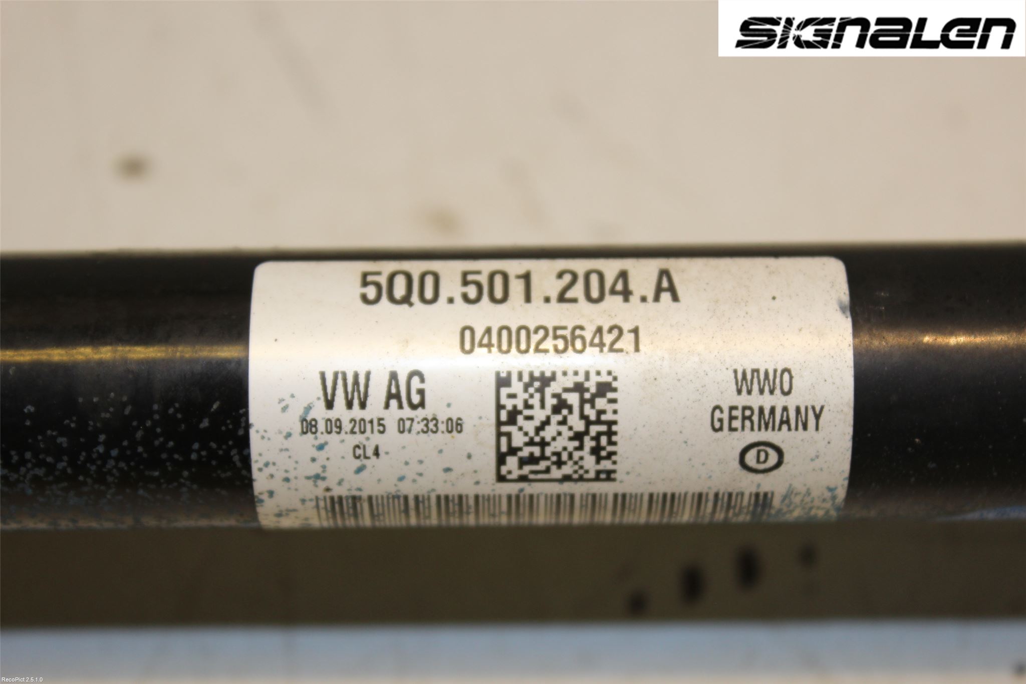 Volkswagen VW GOLF / E-GOLF VII 13-20 Drivaksel Bak Kompl Høyre