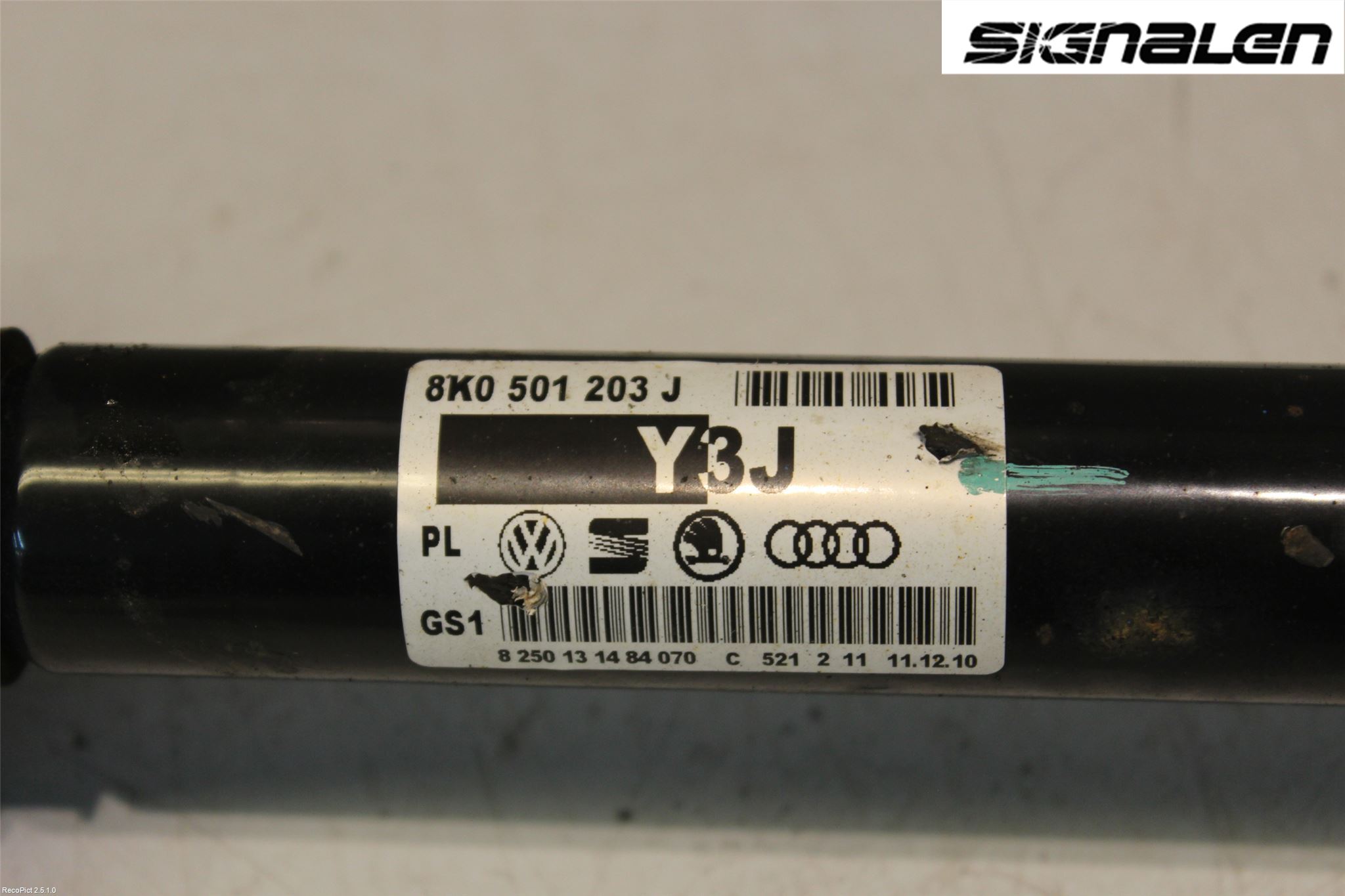 Audi A4/S4 08-11 Drivaksel Bak Kompl Høyre