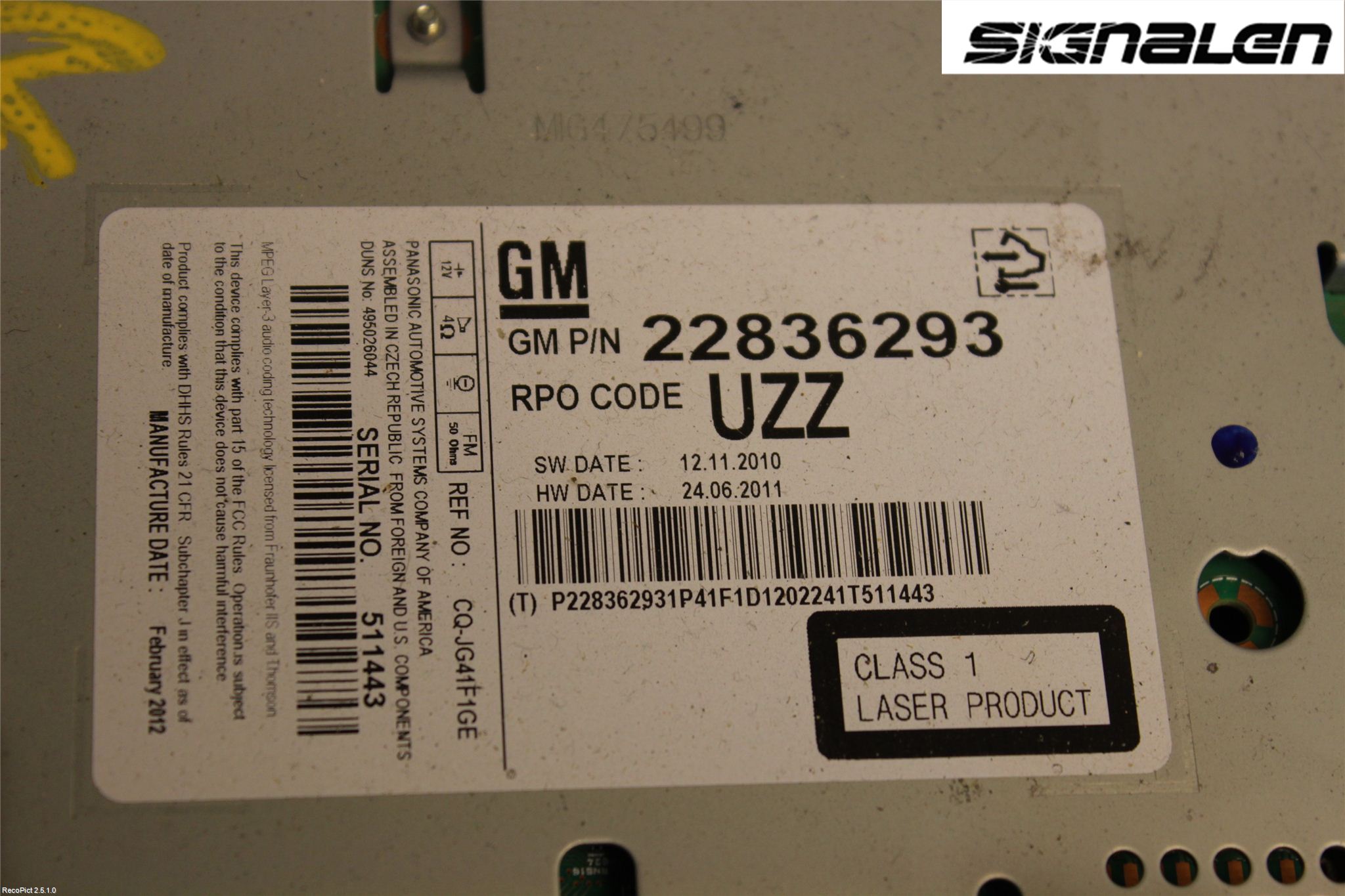 Opel MERIVA B 10-17 Stereo Radio