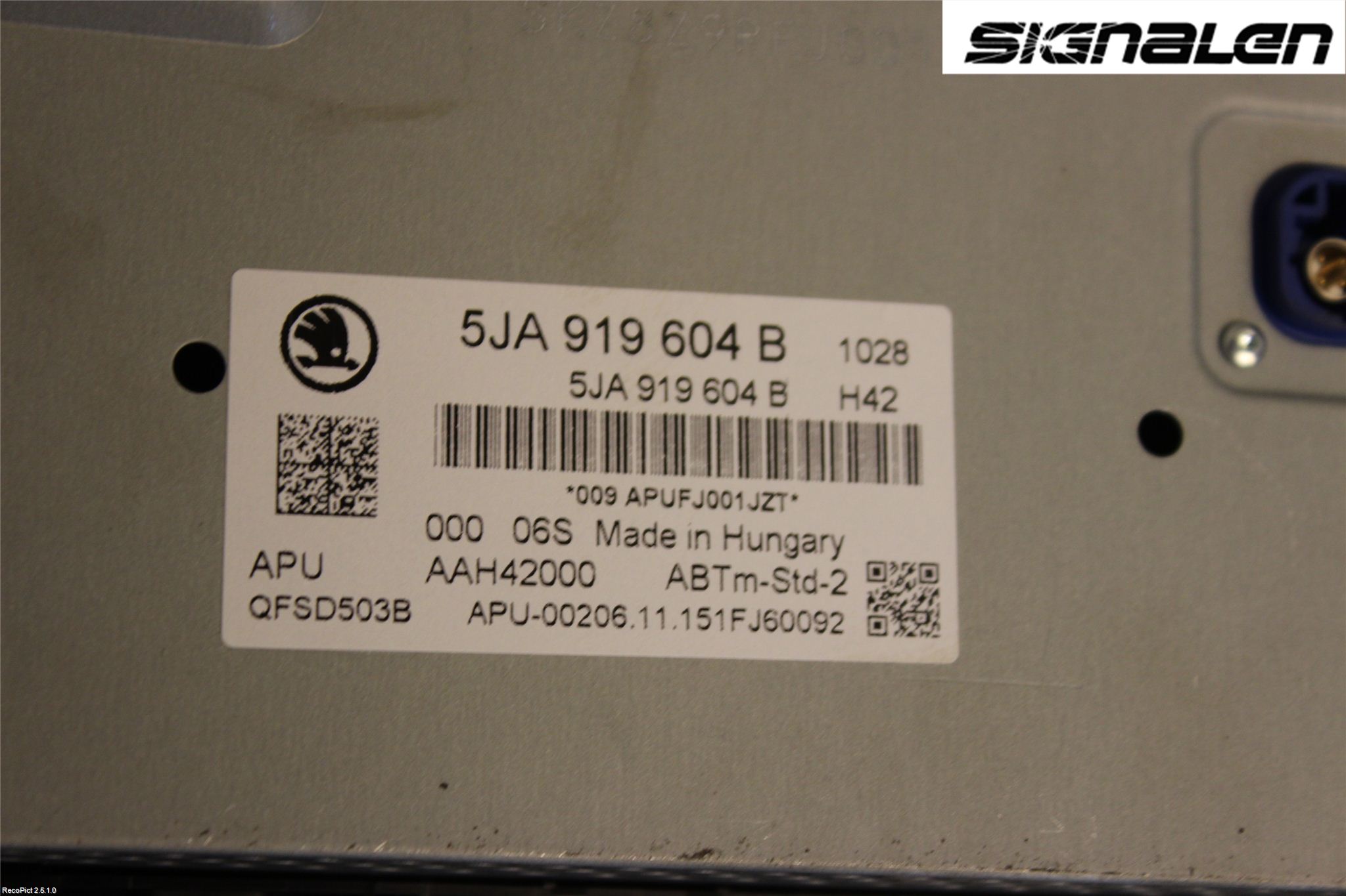 Skoda RAPID Stereo Radio