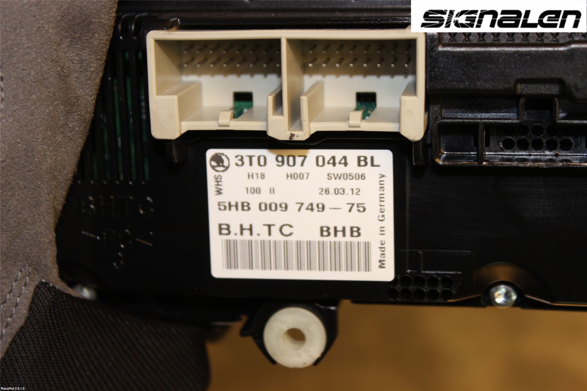 Skoda SUPERB 09-15 Varme Ac Betjening-Display
