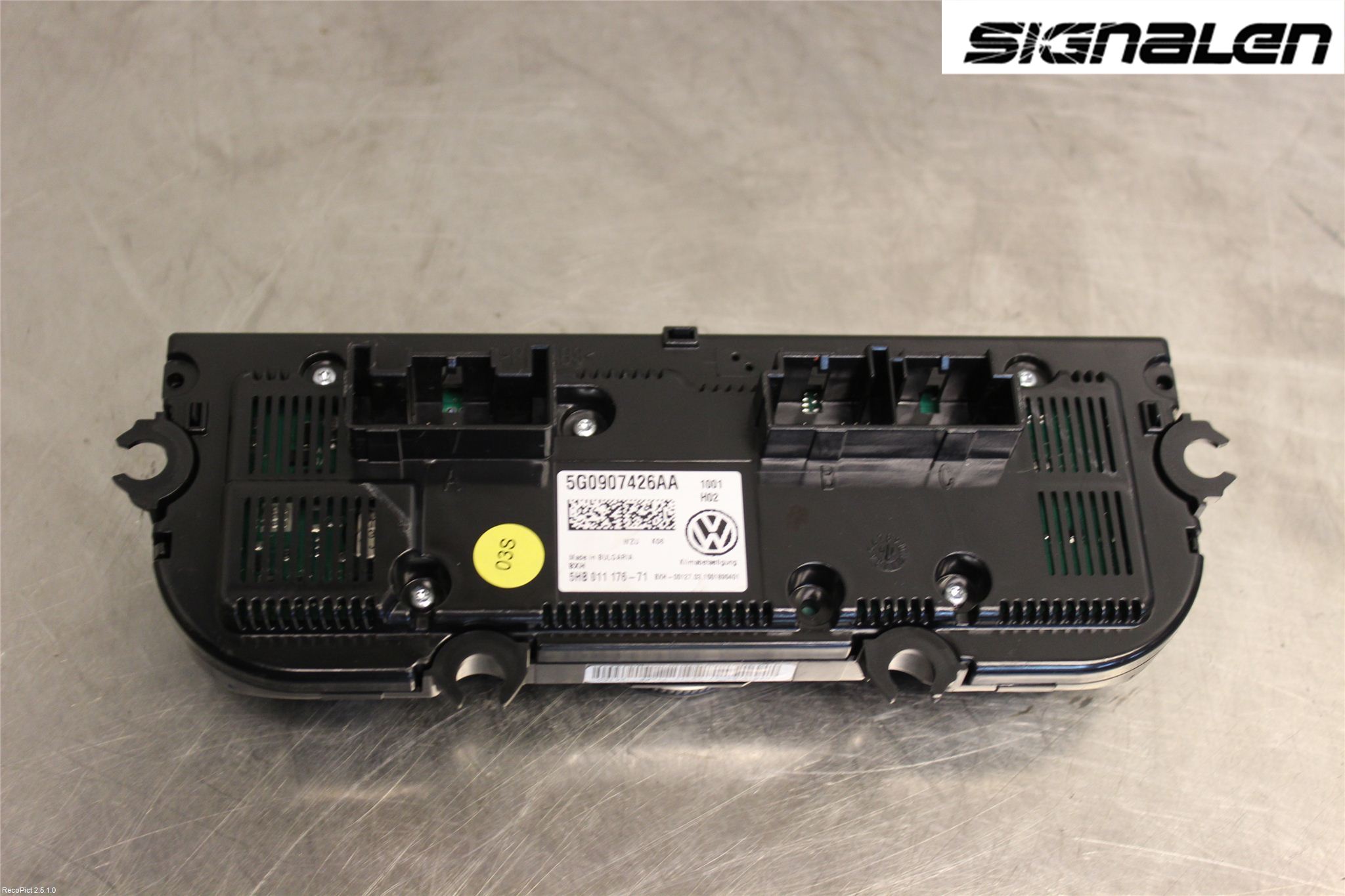 Volkswagen VW GOLF / E-GOLF VII 13-20 Varme Ac Betjening-Display