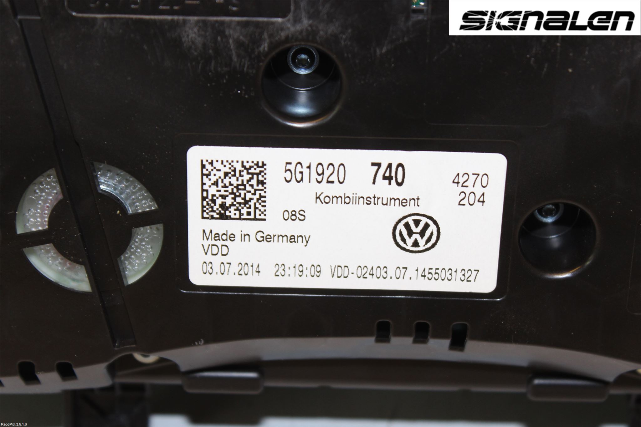Volkswagen VW GOLF / E-GOLF VII 13-20 Instr Kombinert