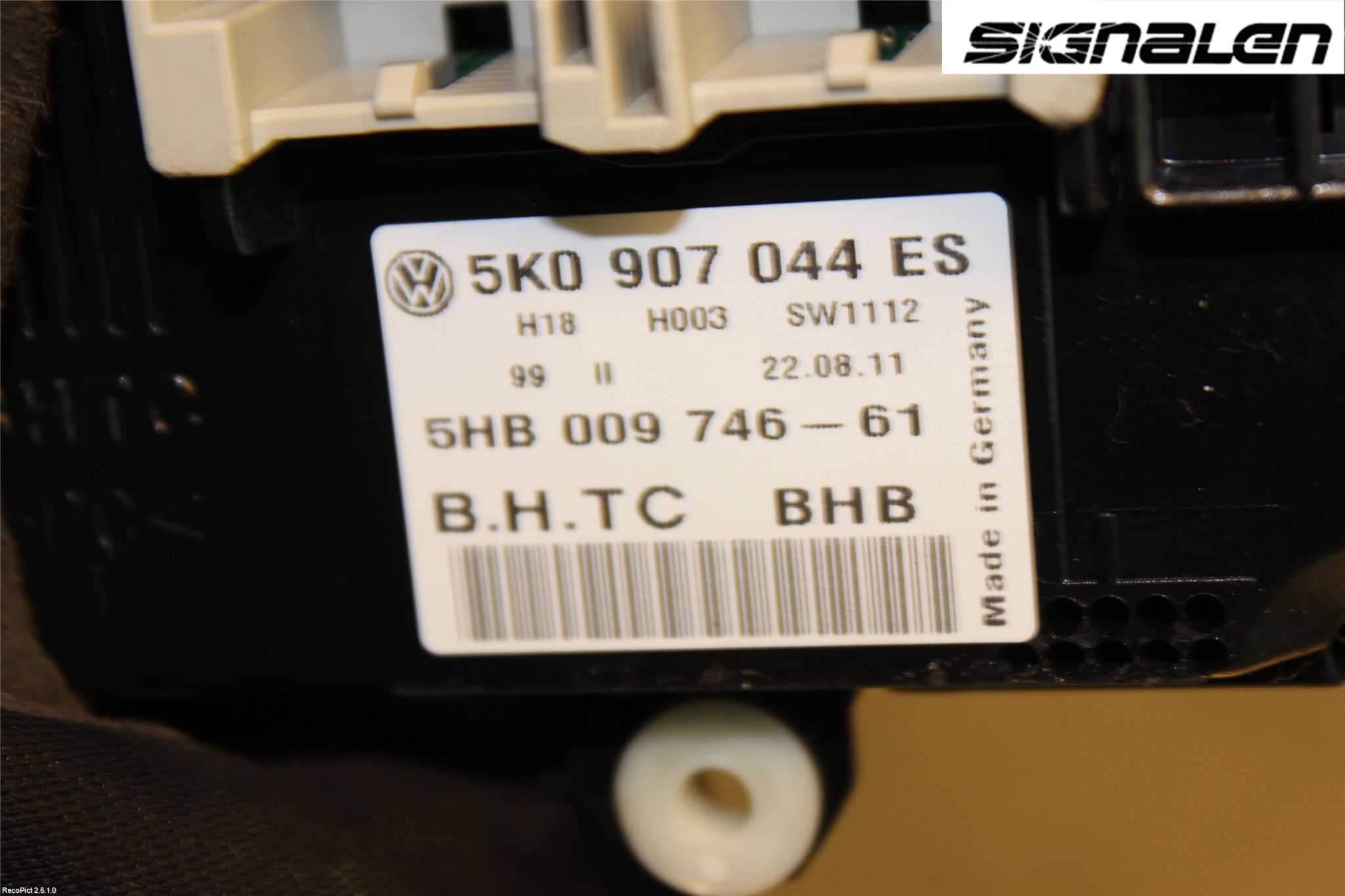 Volkswagen VW PASSAT 11-14 Varme Ac Betjening-Display