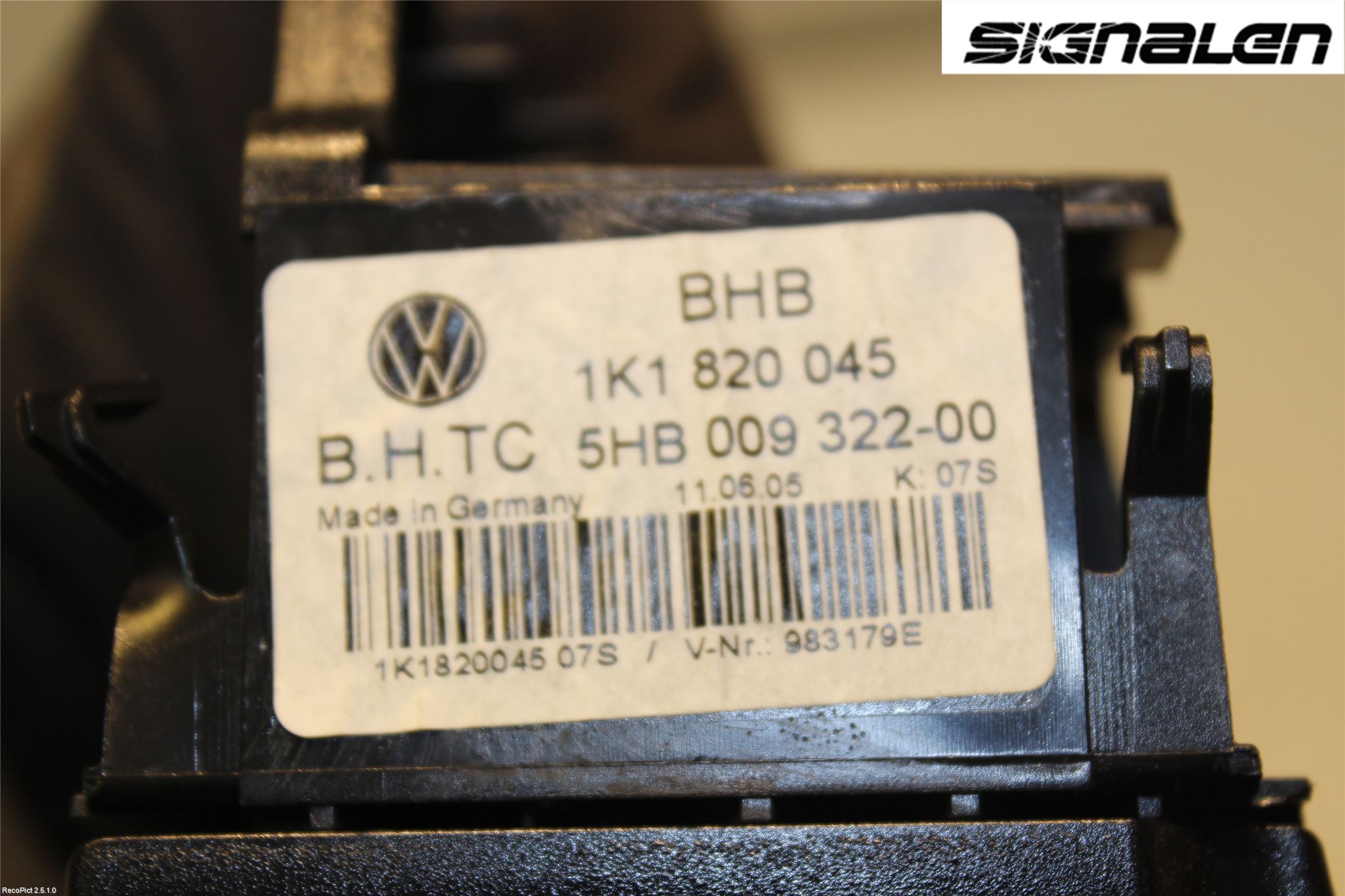 Volkswagen VW GOLF V 04-09 Varme Ac Betjening-Display