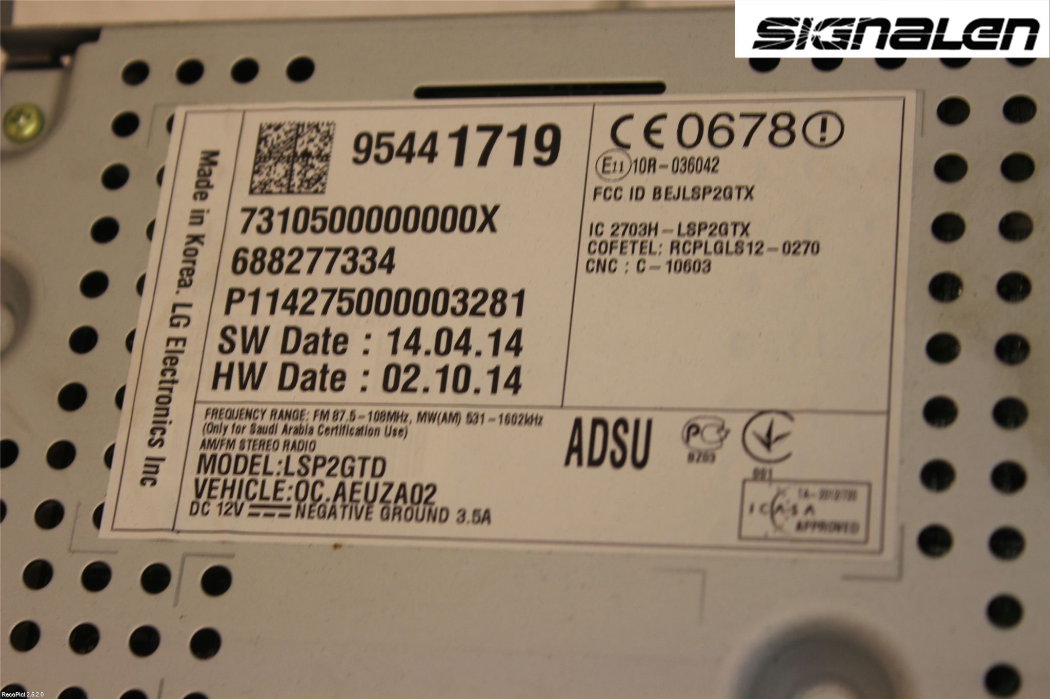 Opel CORSA E 15-19 Stereo Radio
