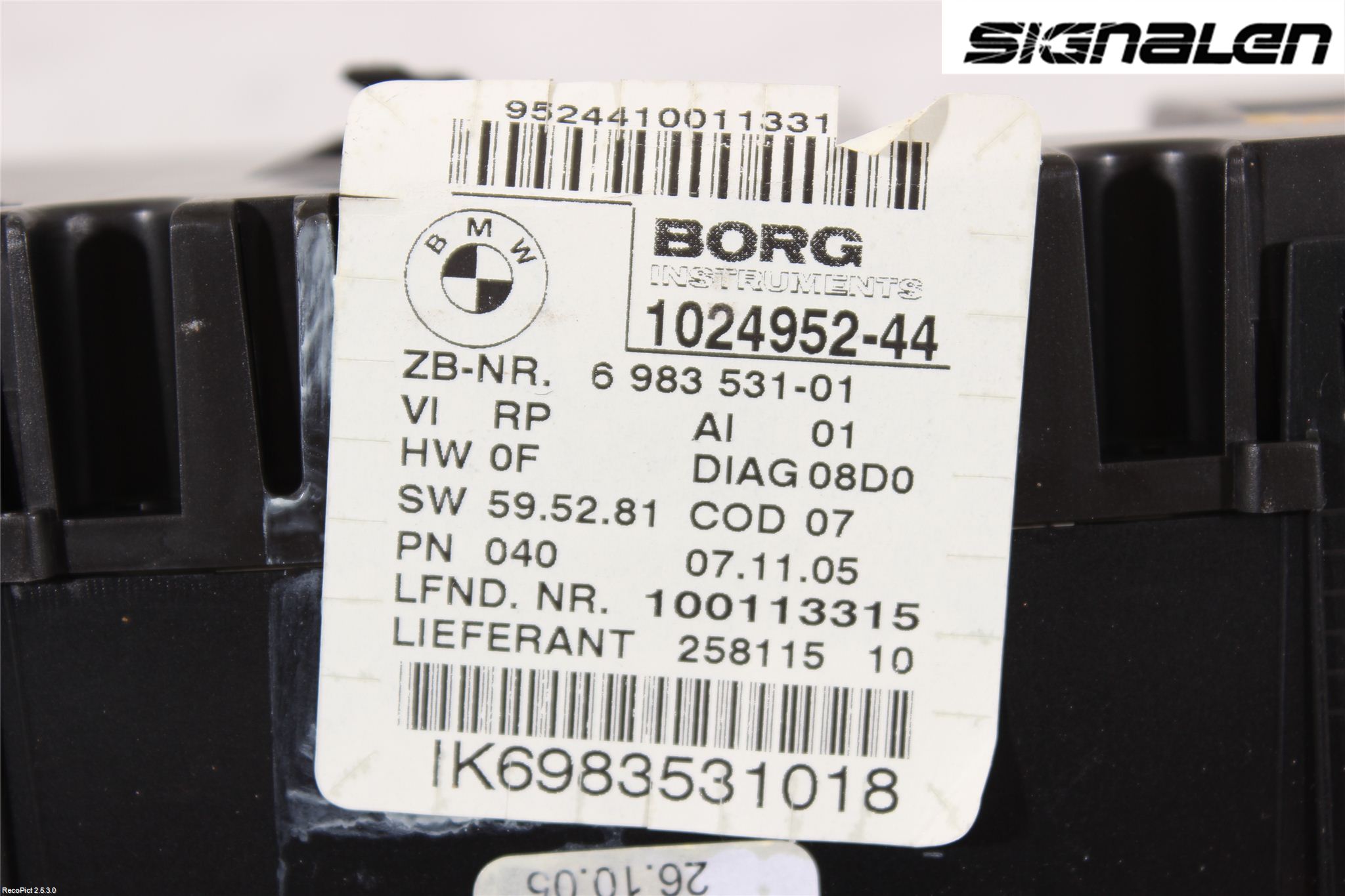 BMW 1 E87/81 5D/3D 03-11 Instr Kombinert