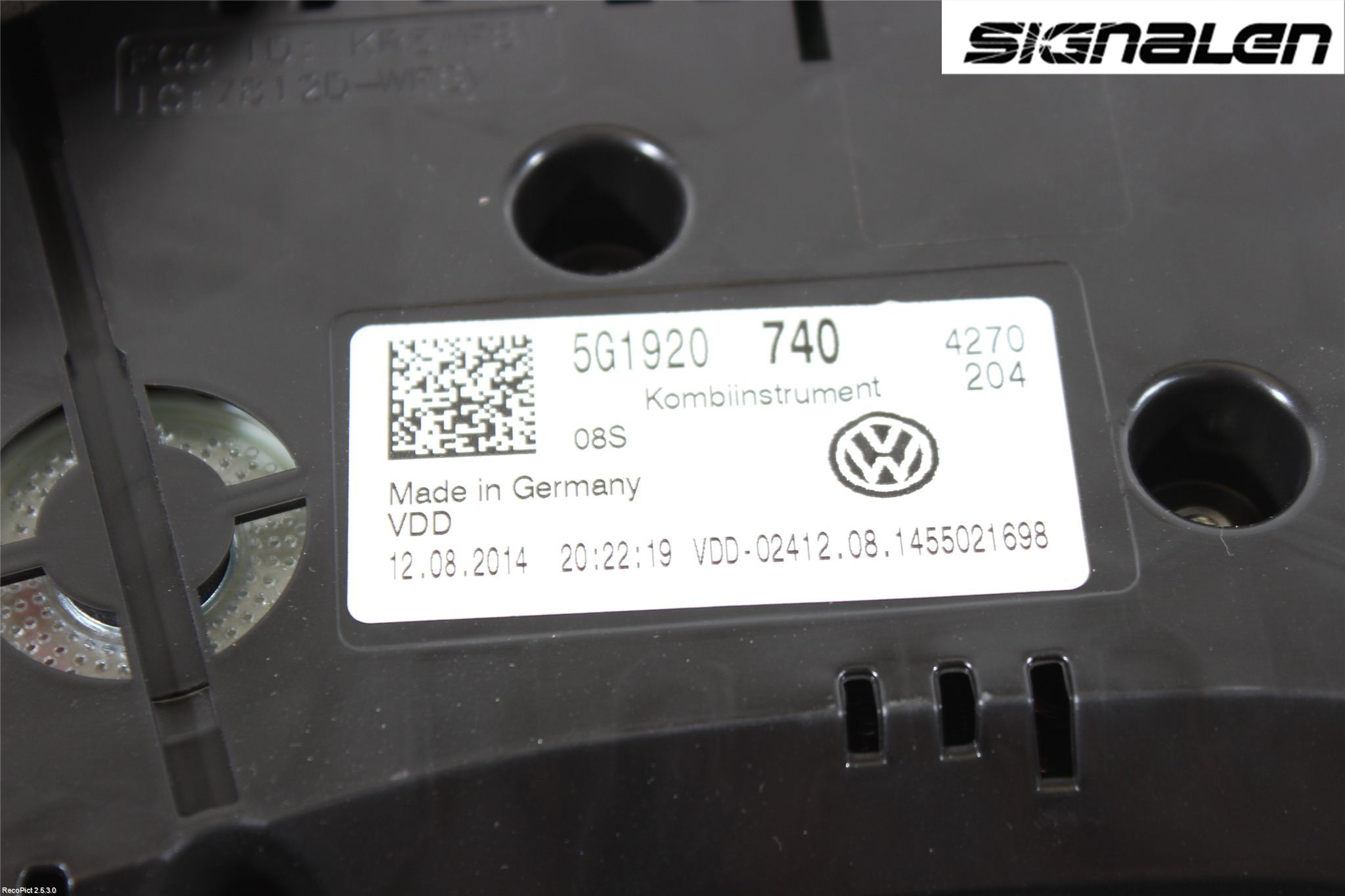 Volkswagen VW GOLF / E-GOLF VII 13-20 Instr Kombinert