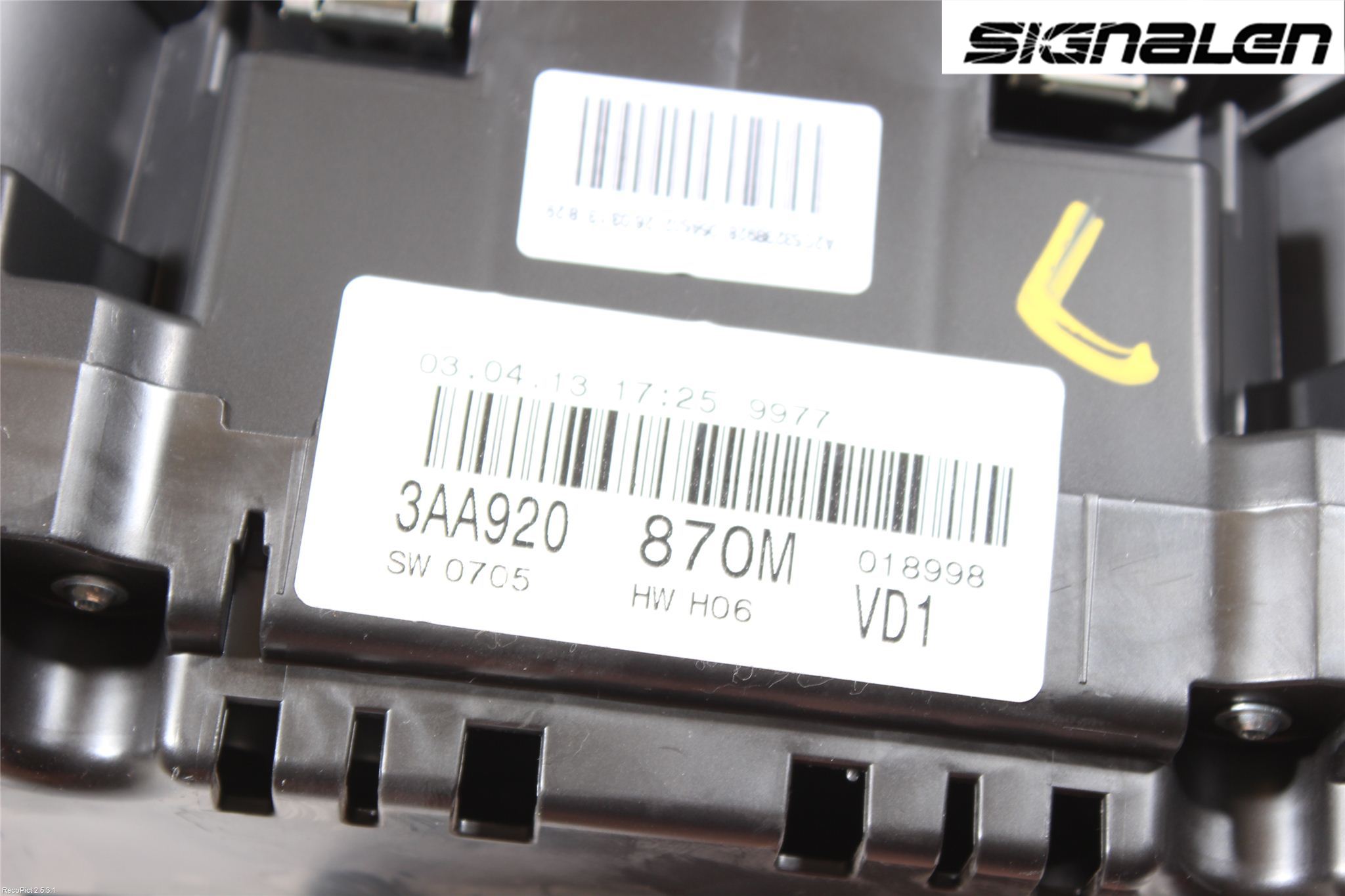 Volkswagen VW PASSAT 11-14 Instr Kombinert
