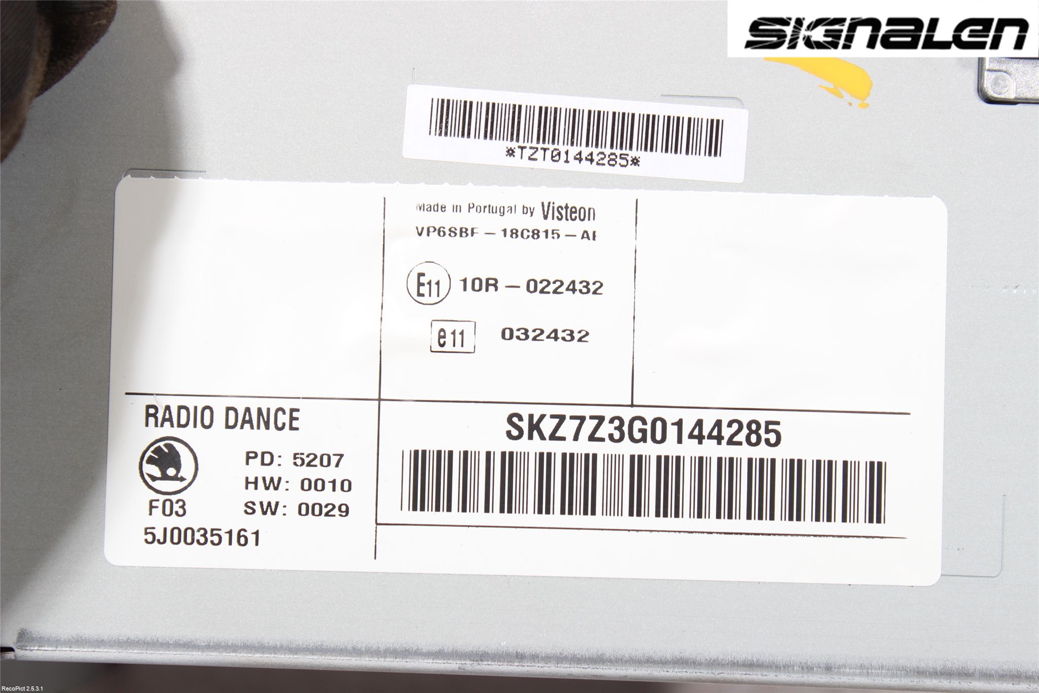 Skoda FABIA 07-14 Stereo Radio