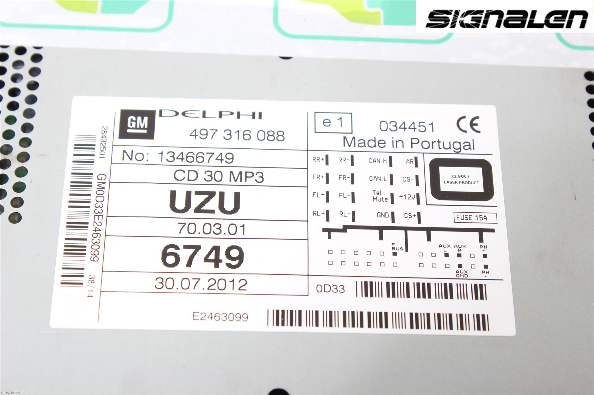 Opel CORSA D 07-14 Stereo Radio
