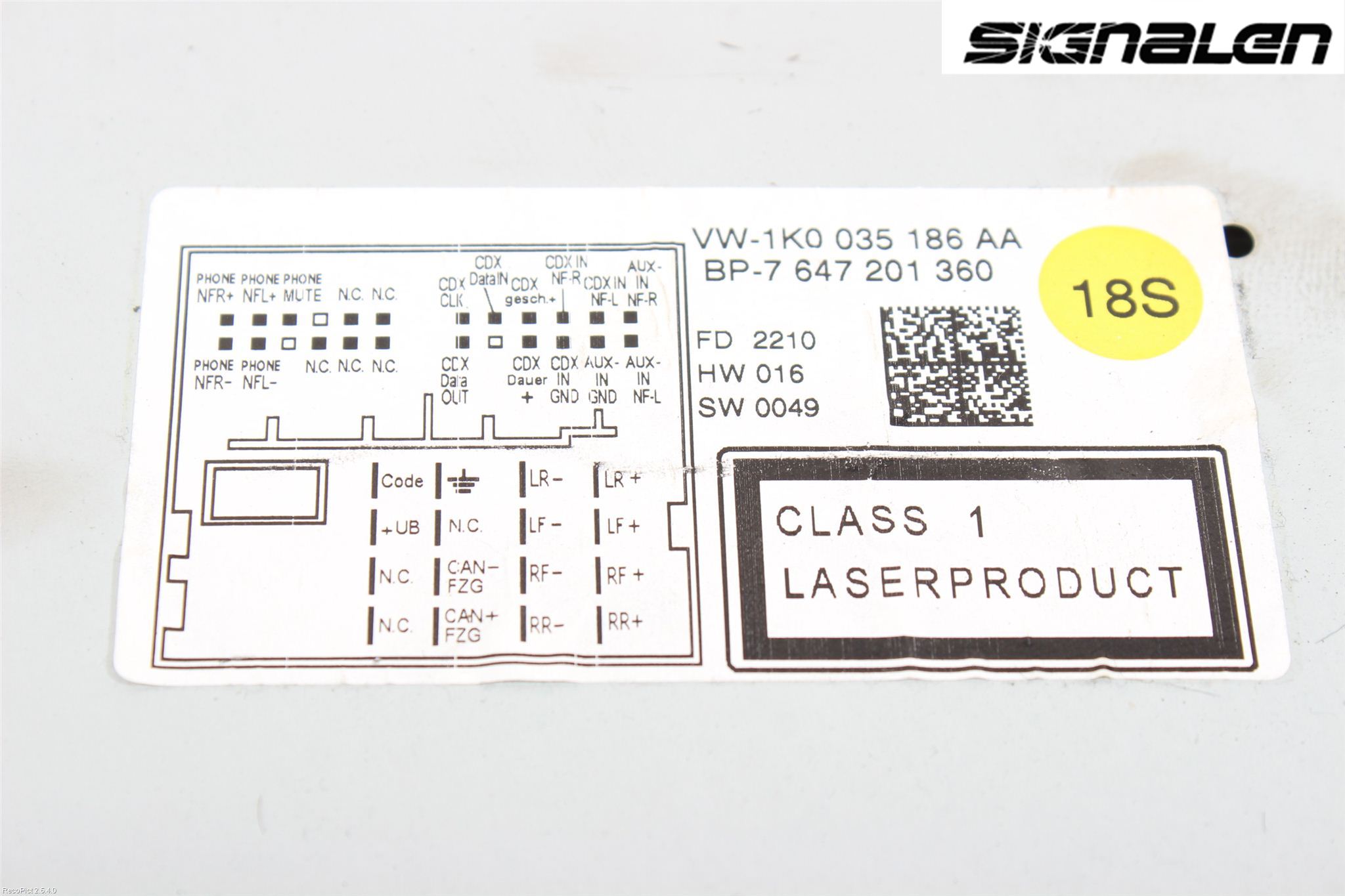 Volkswagen VW CADDY      04-10 Stereo Radio