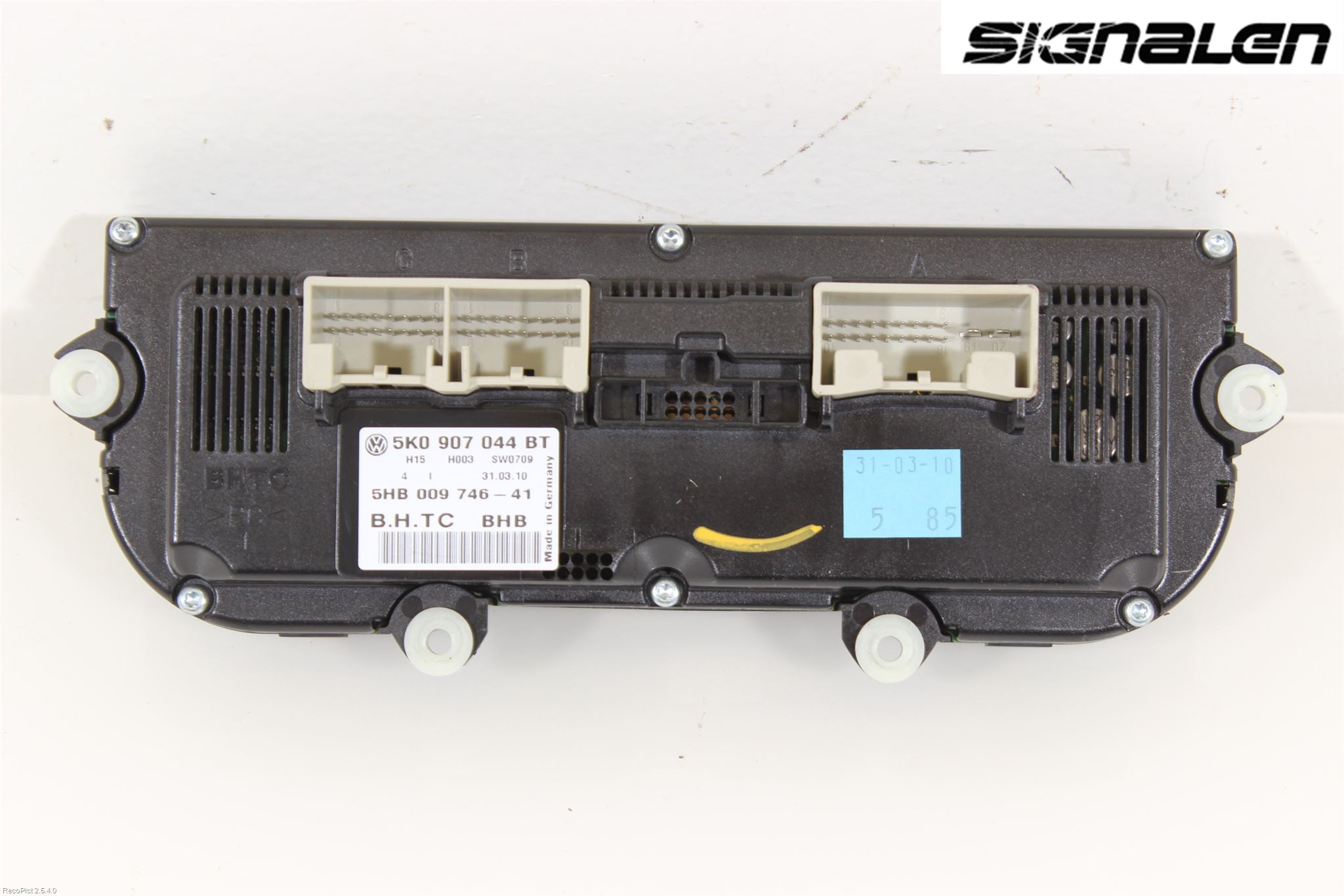 Volkswagen VW GOLF VI 09-13 Varme Ac Betjening-Display