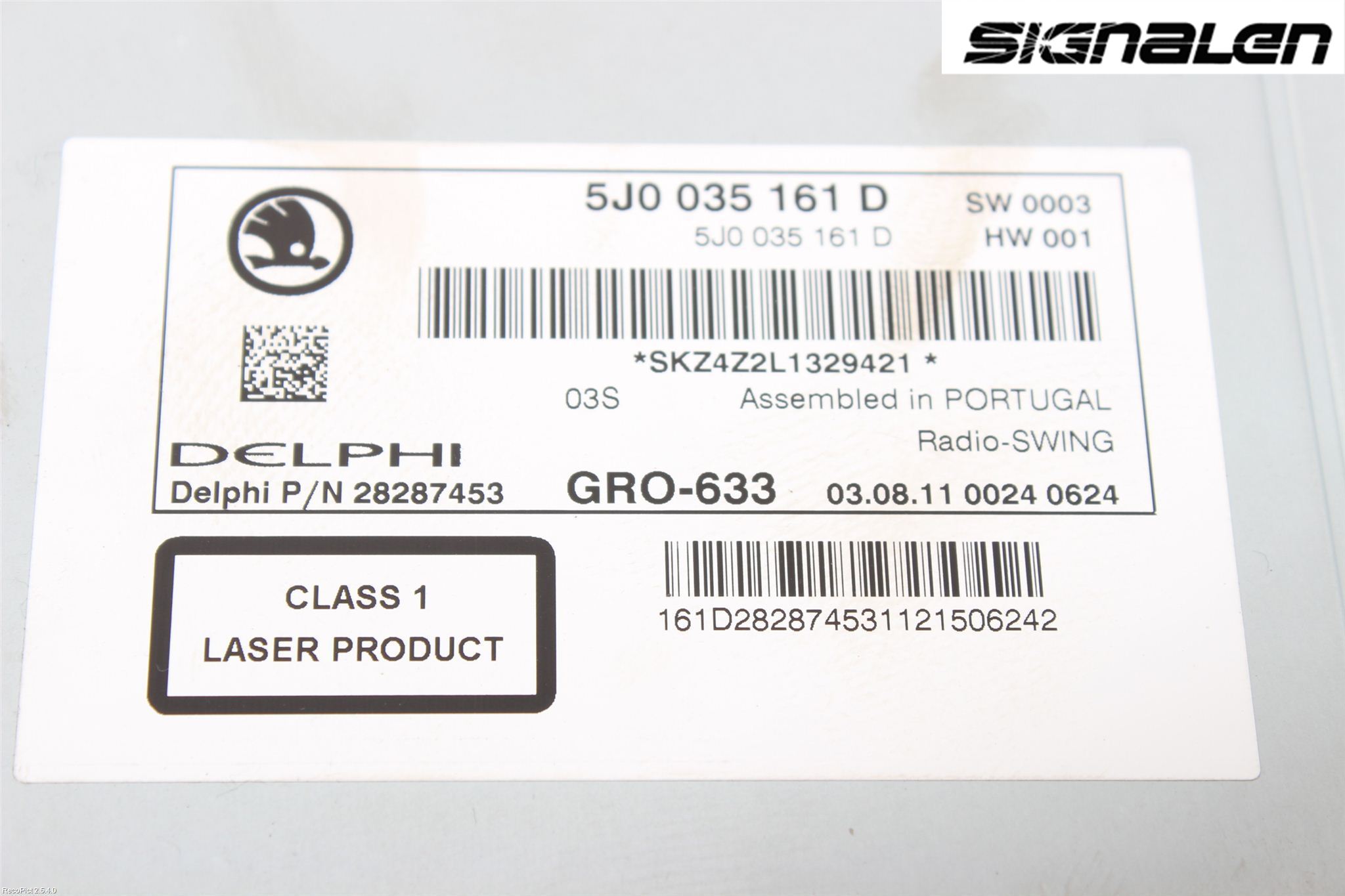Skoda FABIA 07-14 Stereo Radio