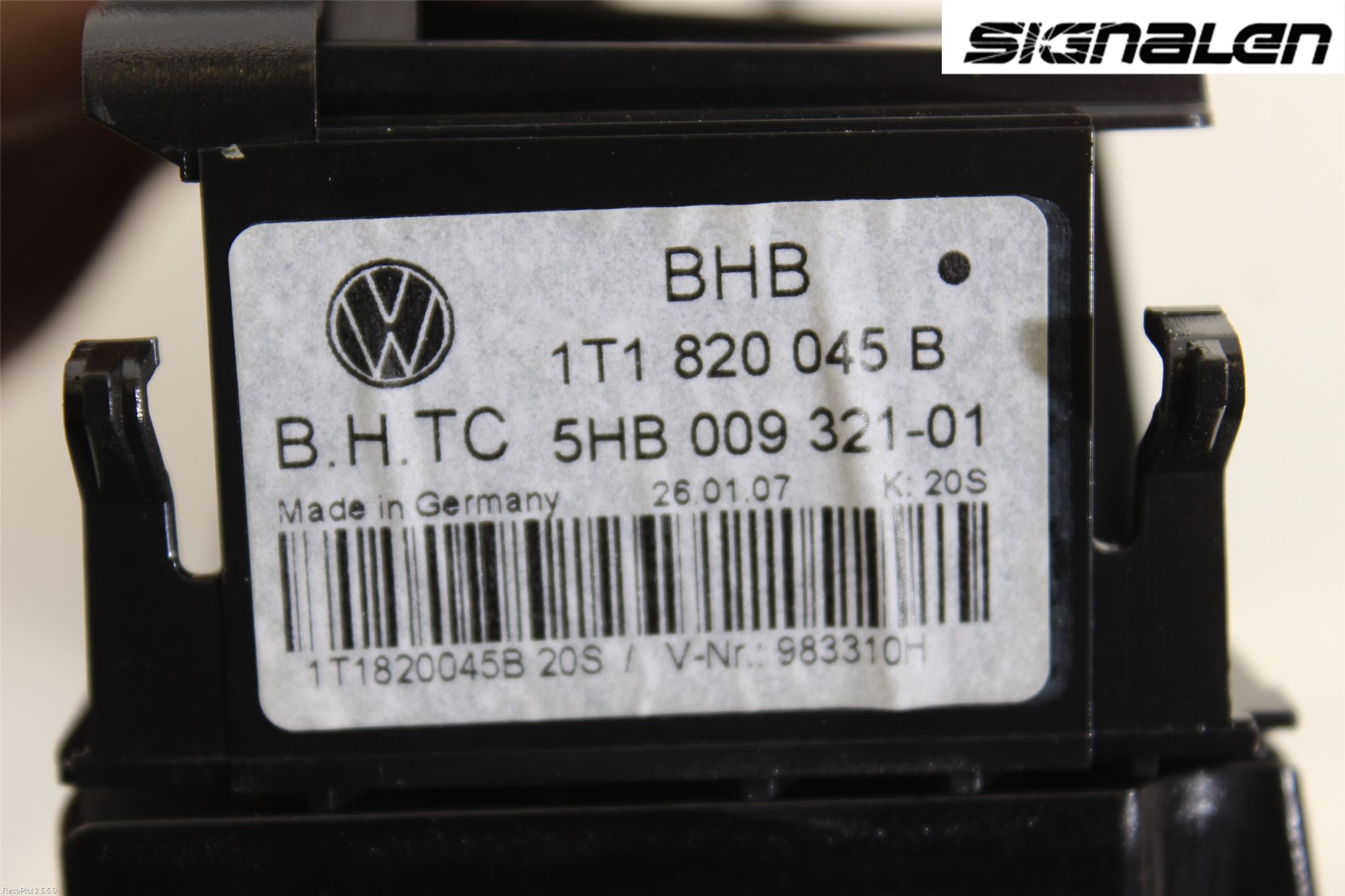 Volkswagen VW TOURAN 03-10 Varme Ac Betjening-Display