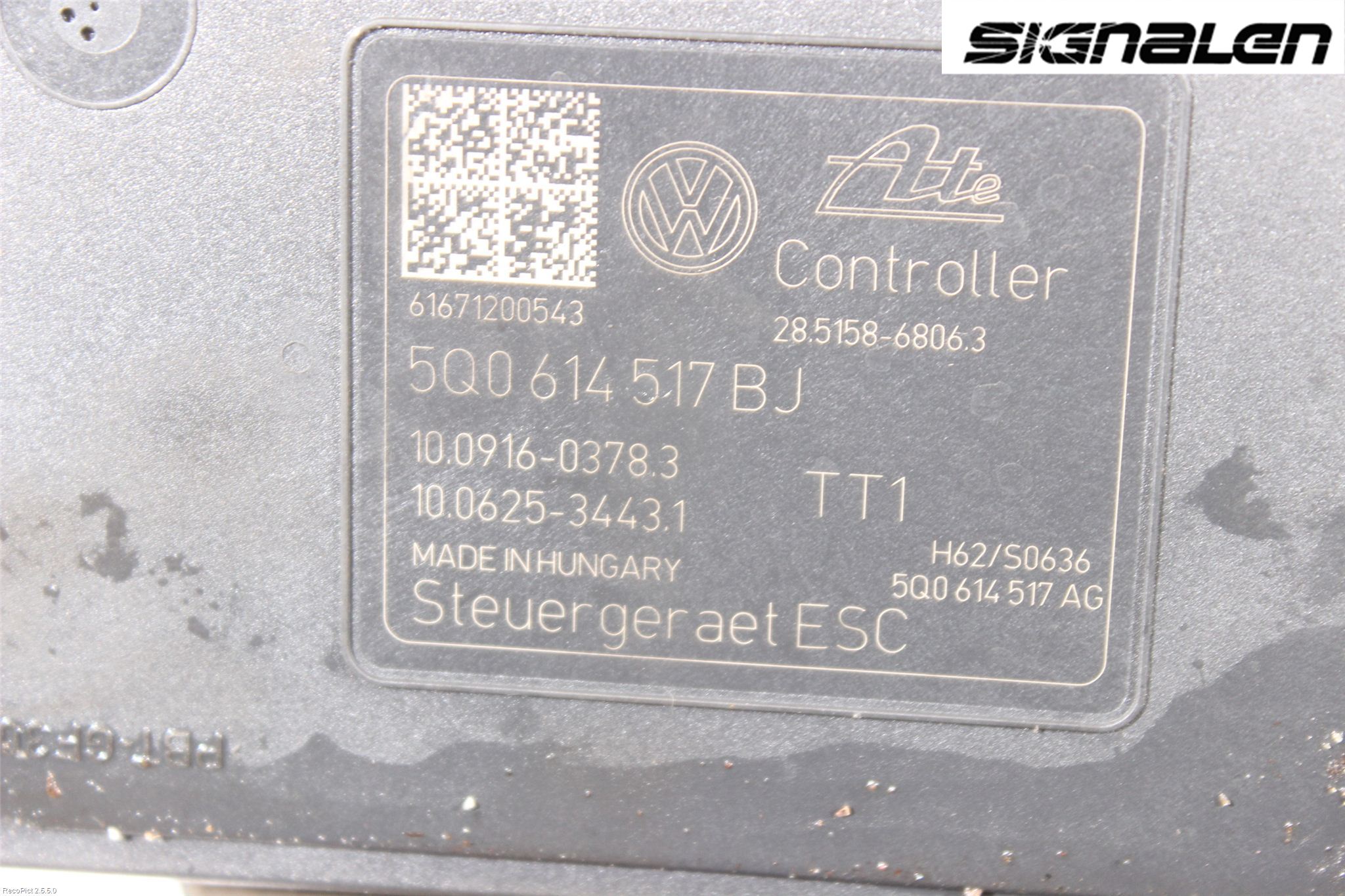 Volkswagen VW GOLF SPORTSVAN 15-20 Abs Hydraulikkaggregat