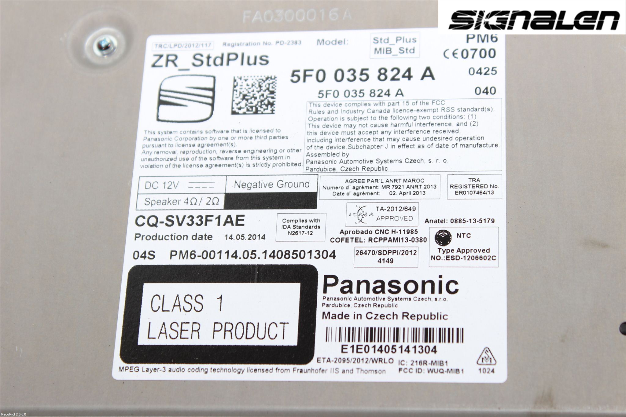 Seat LEON 13-20 Stereo Radio