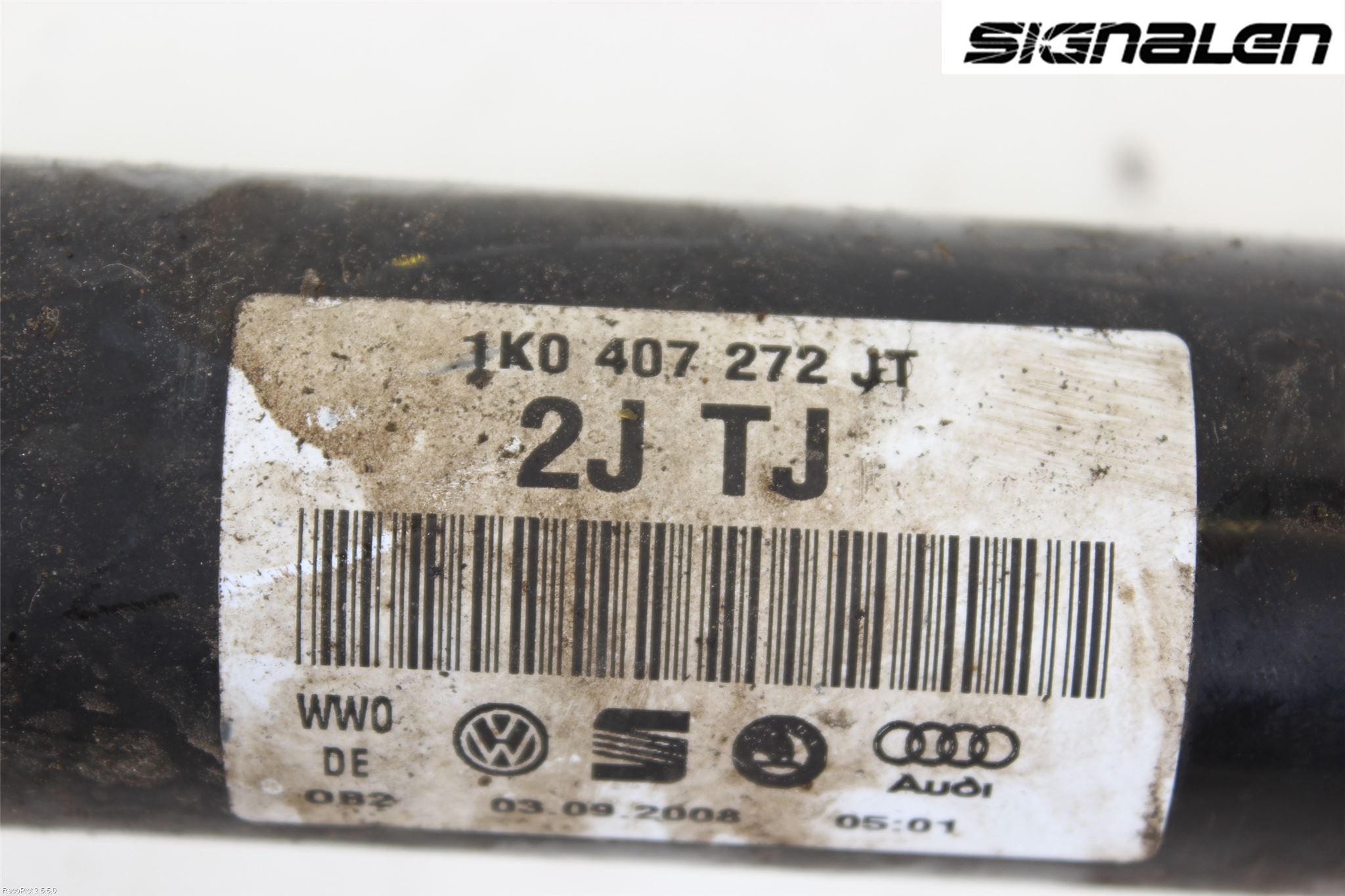 Volkswagen VW GOLF V 04-09 Drivaksel Foran Kompl Høyre