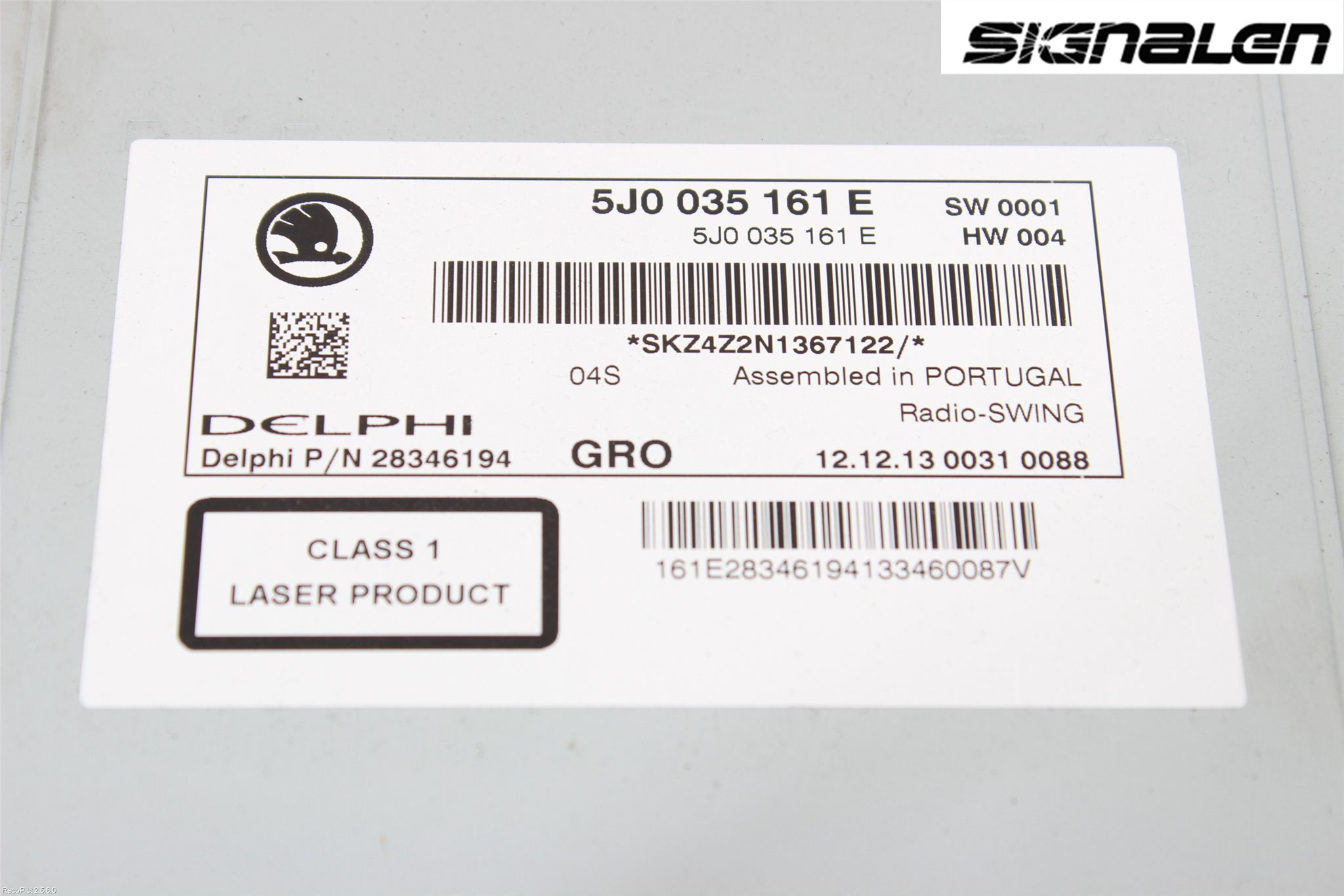 Skoda RAPID Stereo Radio