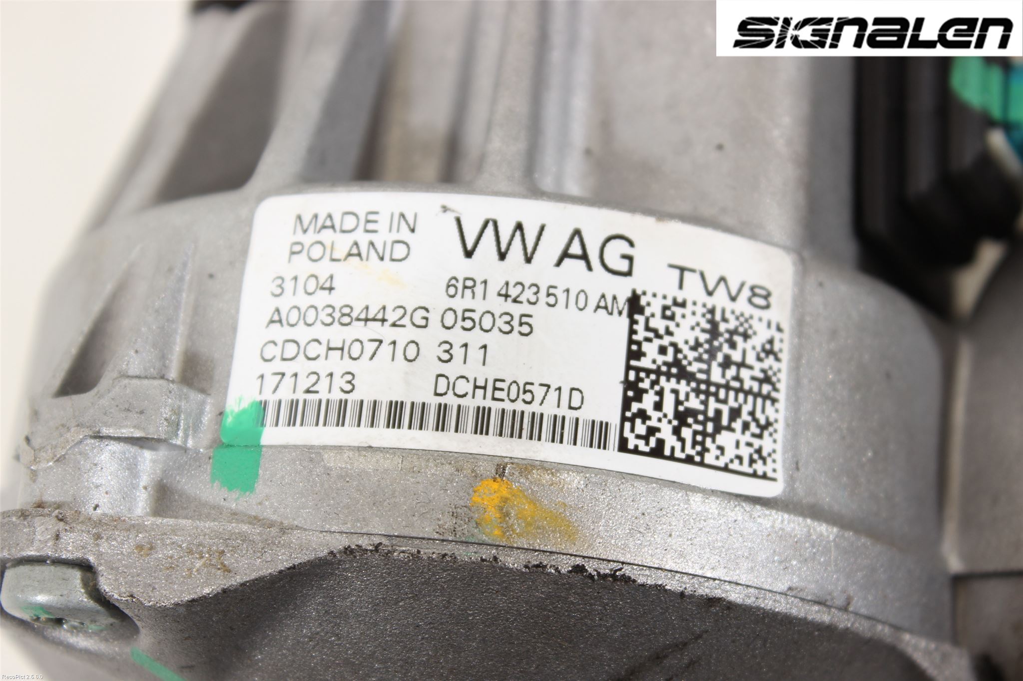Skoda RAPID Rattakselaggregat Innebygd Servo