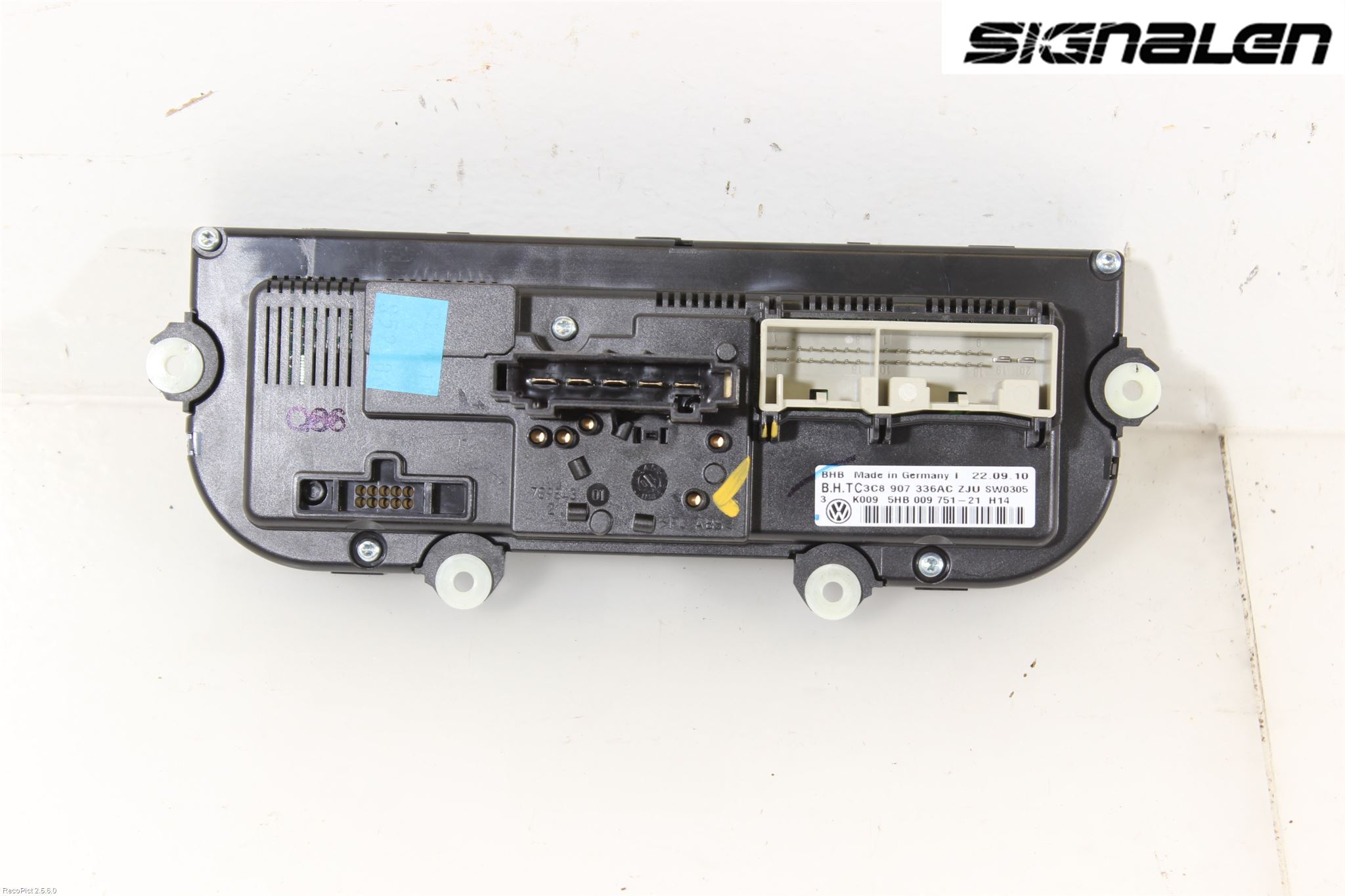 Volkswagen VW GOLF PLUS/CROSS GOLF 04-14 Varme Ac Betjening-Display