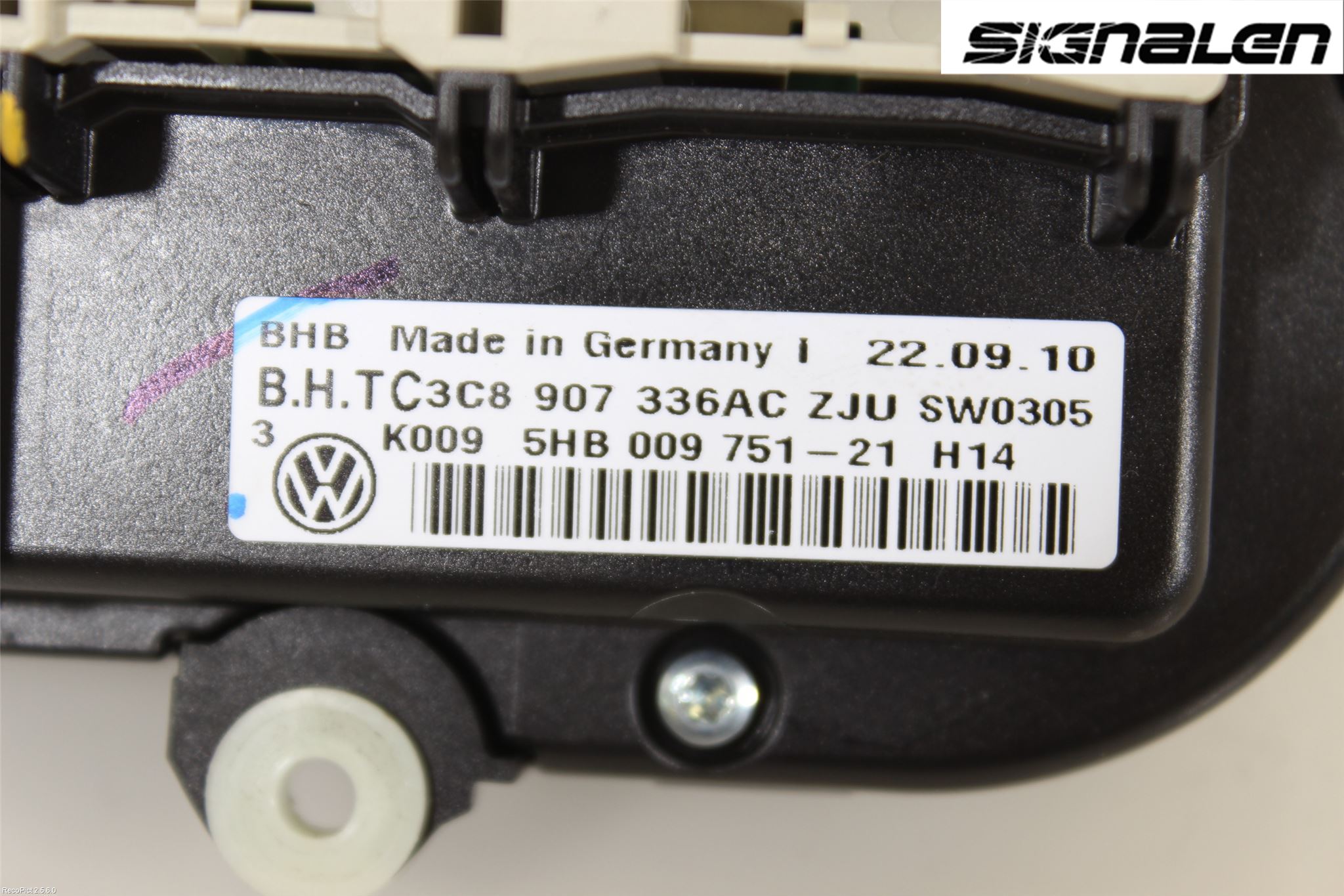 Volkswagen VW GOLF PLUS/CROSS GOLF 04-14 Varme Ac Betjening-Display