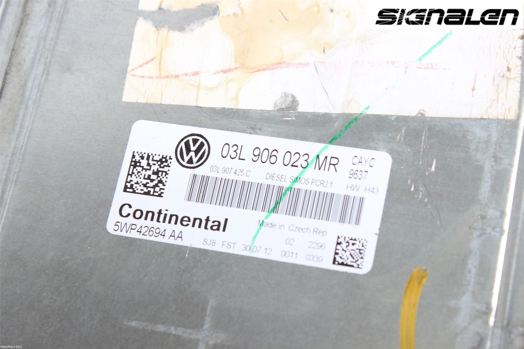 Volkswagen VW GOLF VI 09-13 Styreenhet Innsprøytning
