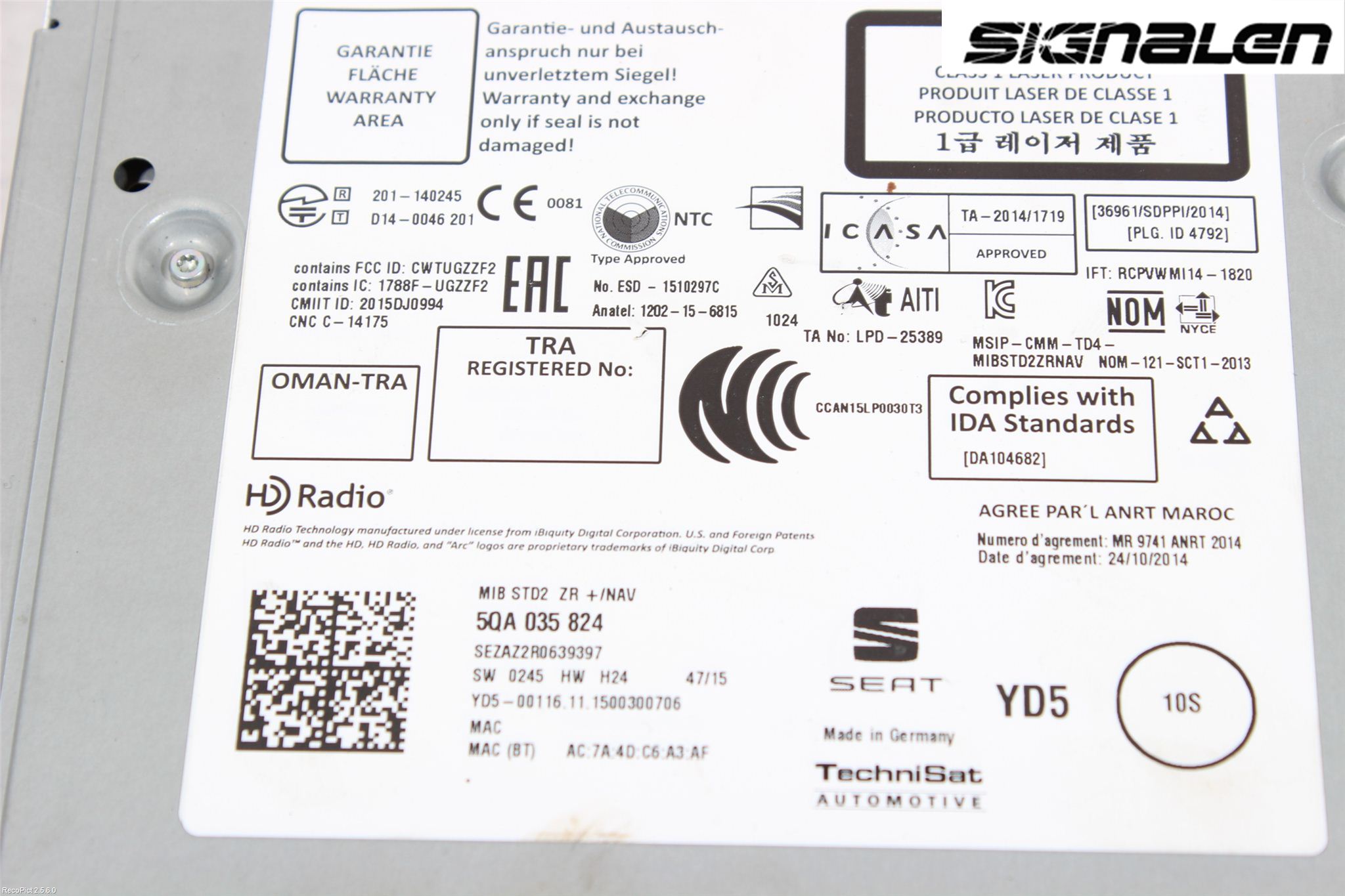 Seat IBIZA IV 08-16 Stereo Radio