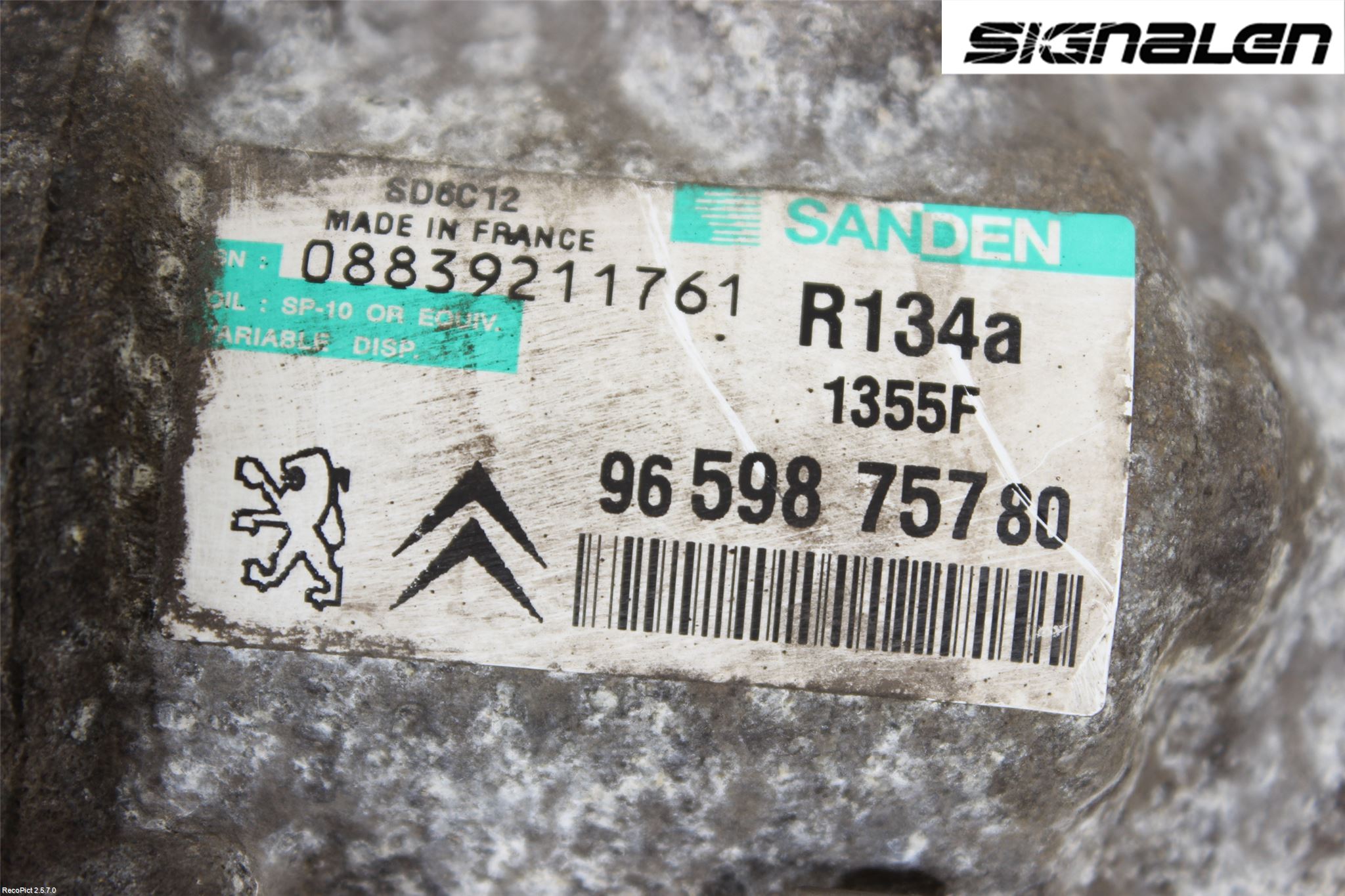 Peugeot 307     05-08 Varme Ac Kompressor