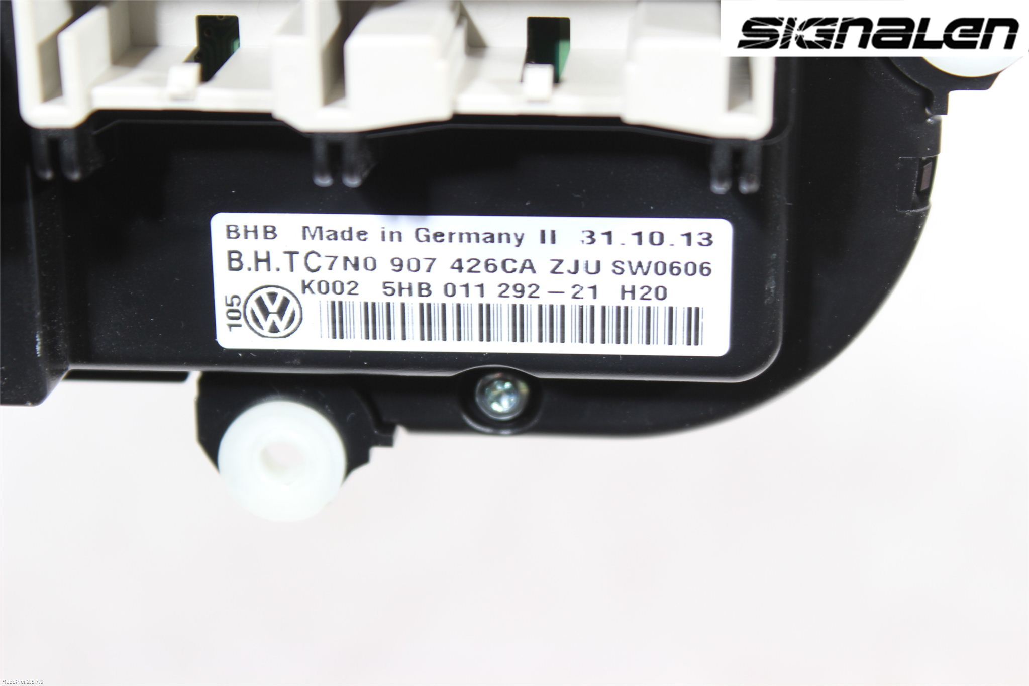 Volkswagen VW TOURAN 10-15 Varme Ac Betjening-Display
