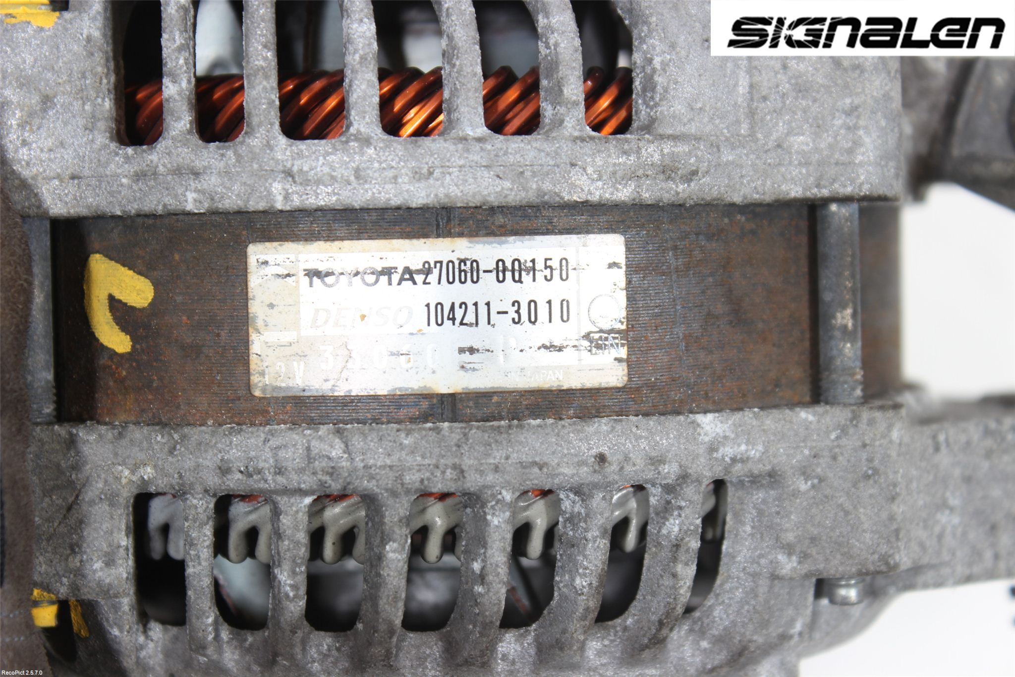 Toyota YARIS XP130 12-14 Dynamo