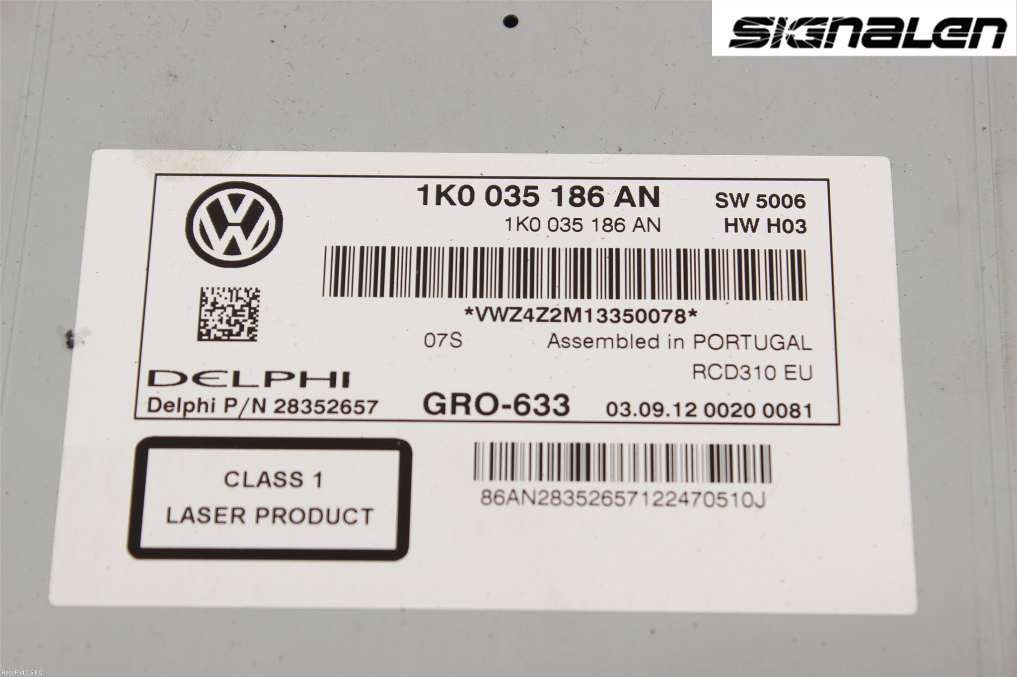 Volkswagen VW PASSAT 11-14 Stereo Radio