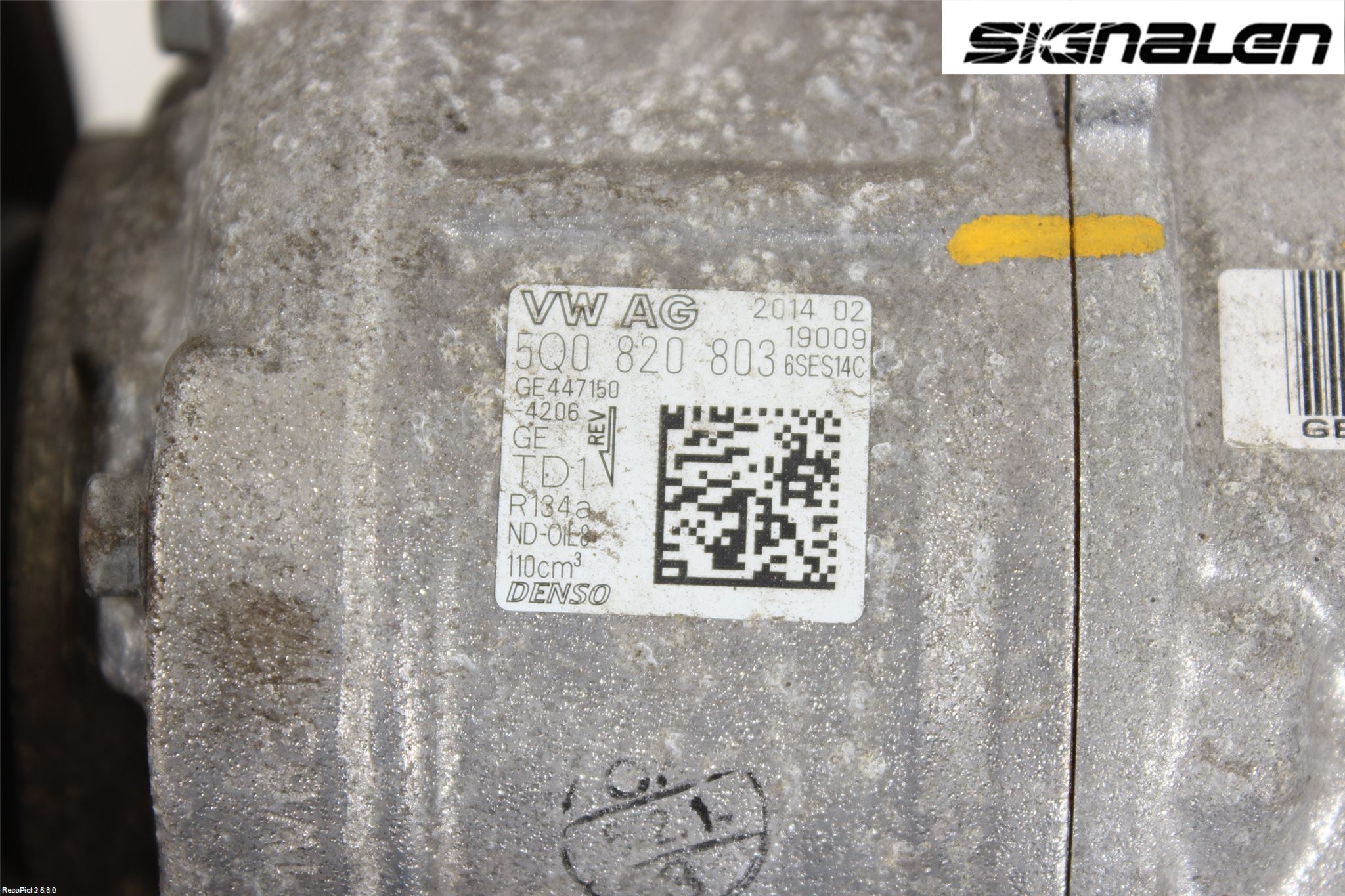 Volkswagen VW GOLF / E-GOLF VII 13-20 Varme Ac Kompressor