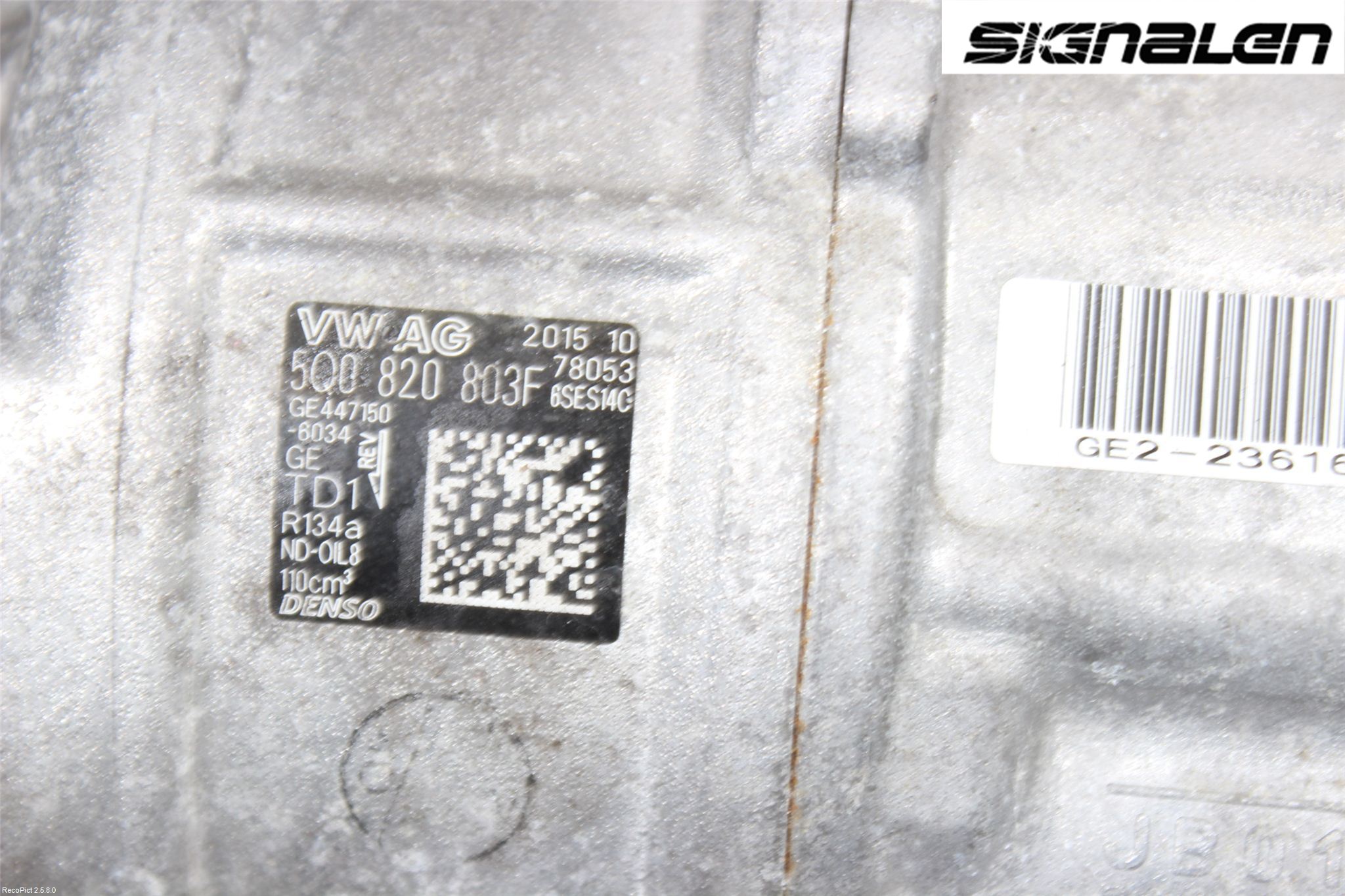 Skoda SUPERB 16-24 Varme Ac Kompressor