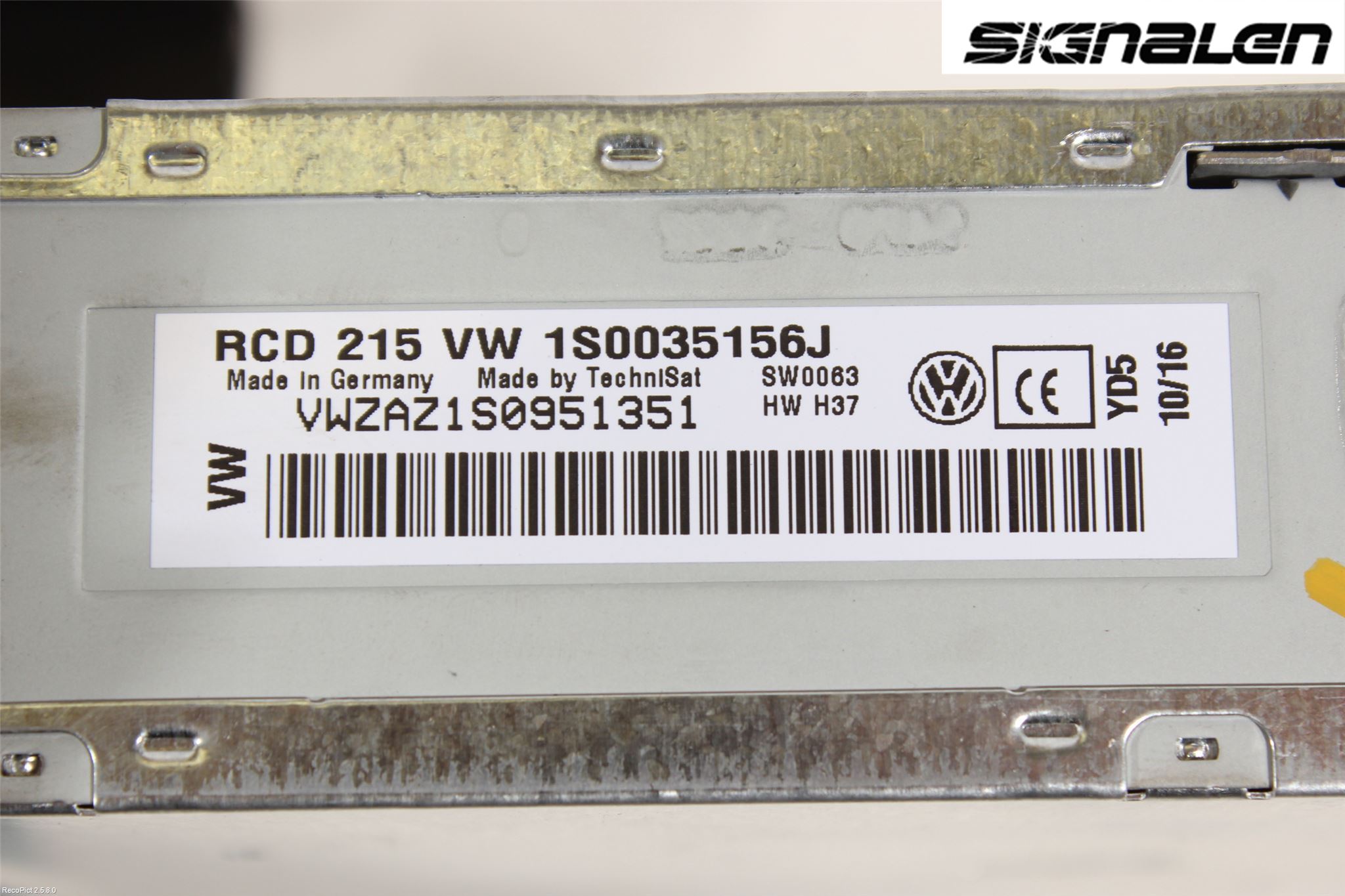 Volkswagen VW UP! / E-UP! Stereo Radio