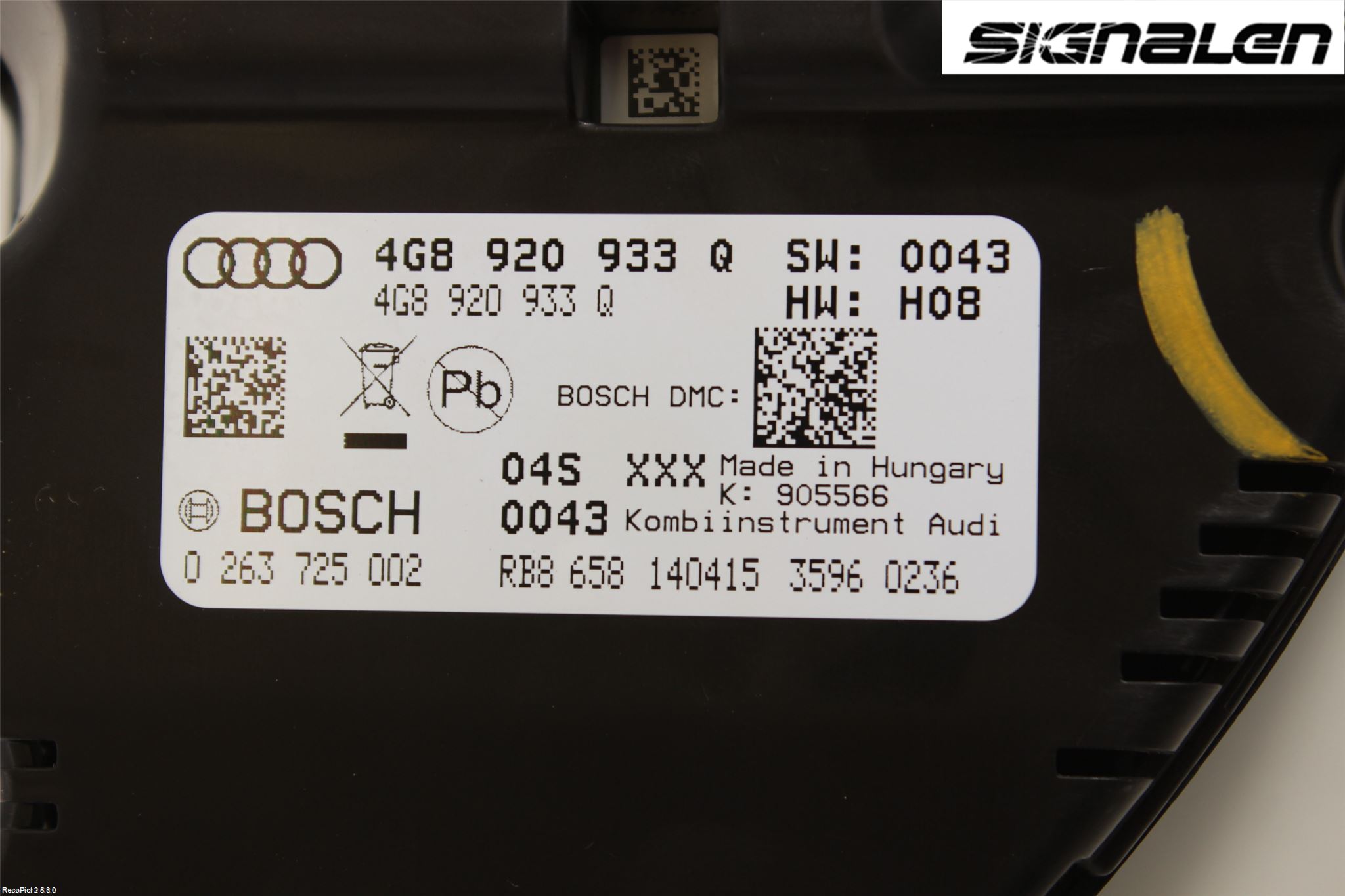 Audi A6/S6 4G 11-18 Instr Kombinert