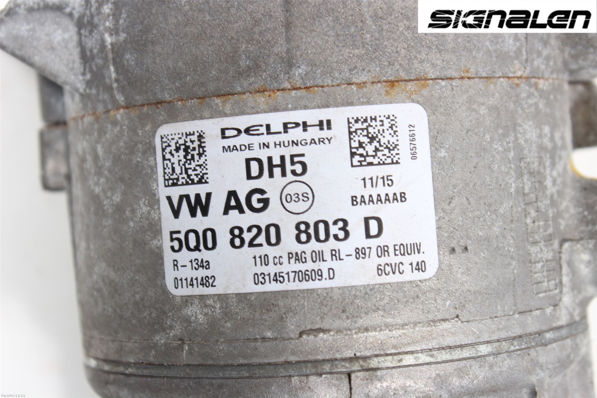 Volkswagen VW PASSAT 15-19 Varme Ac Kompressor