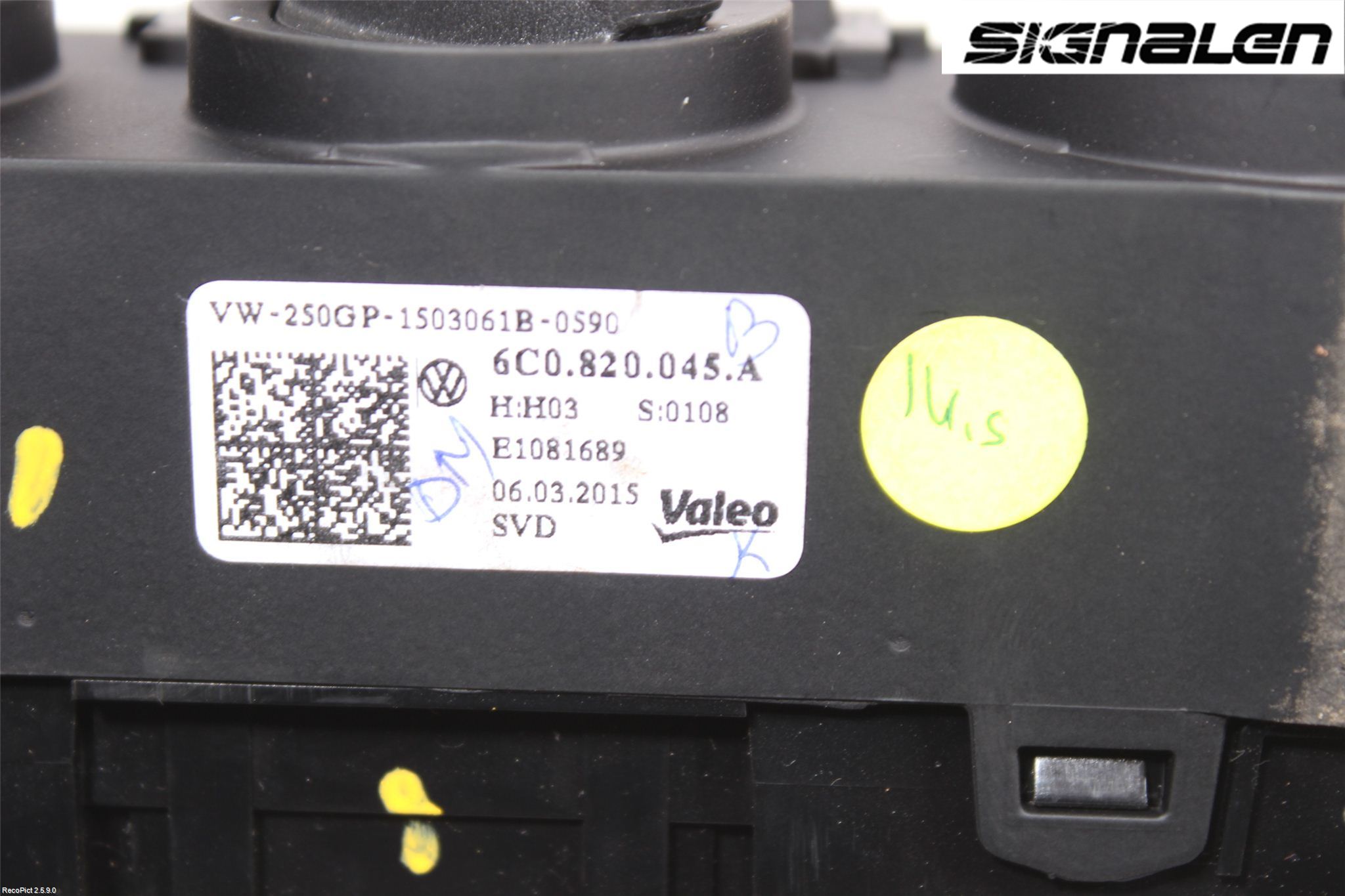 Volkswagen VW POLO 10-17 Varme Ac Betjening-Display